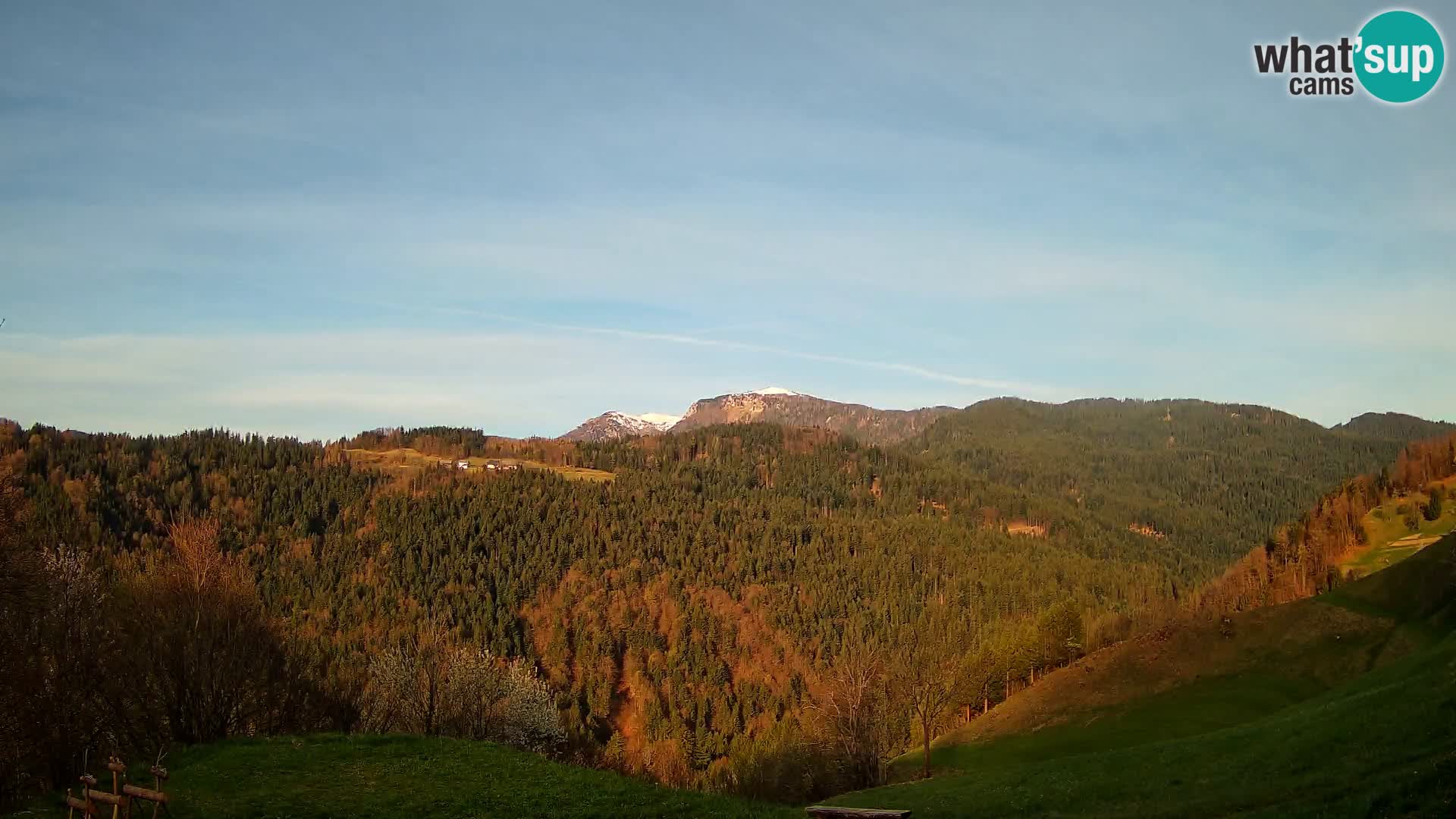 Webcam Brunarica Dražgoše – Vista live sul Ratitovec (1666 m)