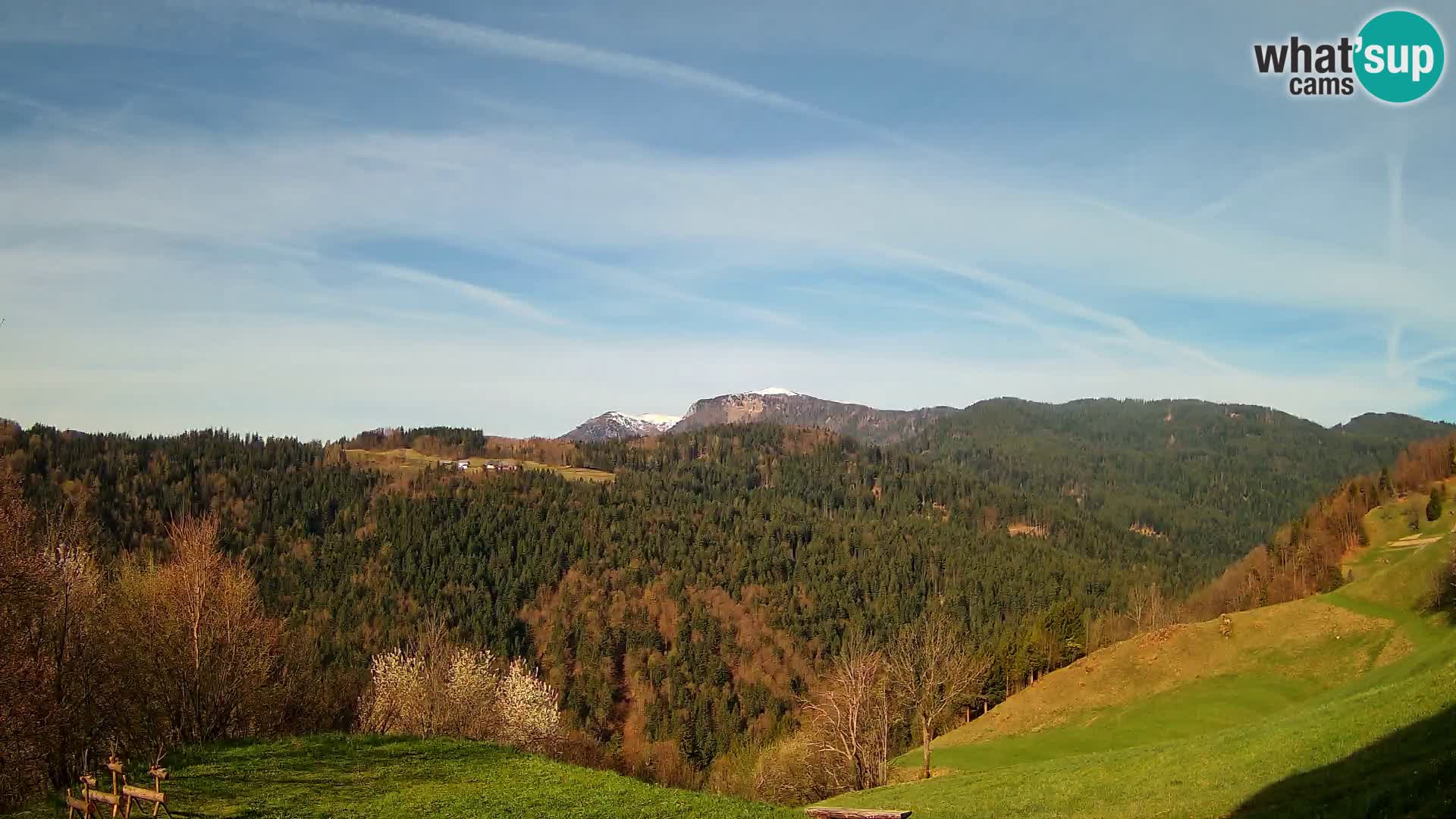Spletna kamera Brunarica Dražgoše – Pogled v živo na Ratitovec (1666 m)