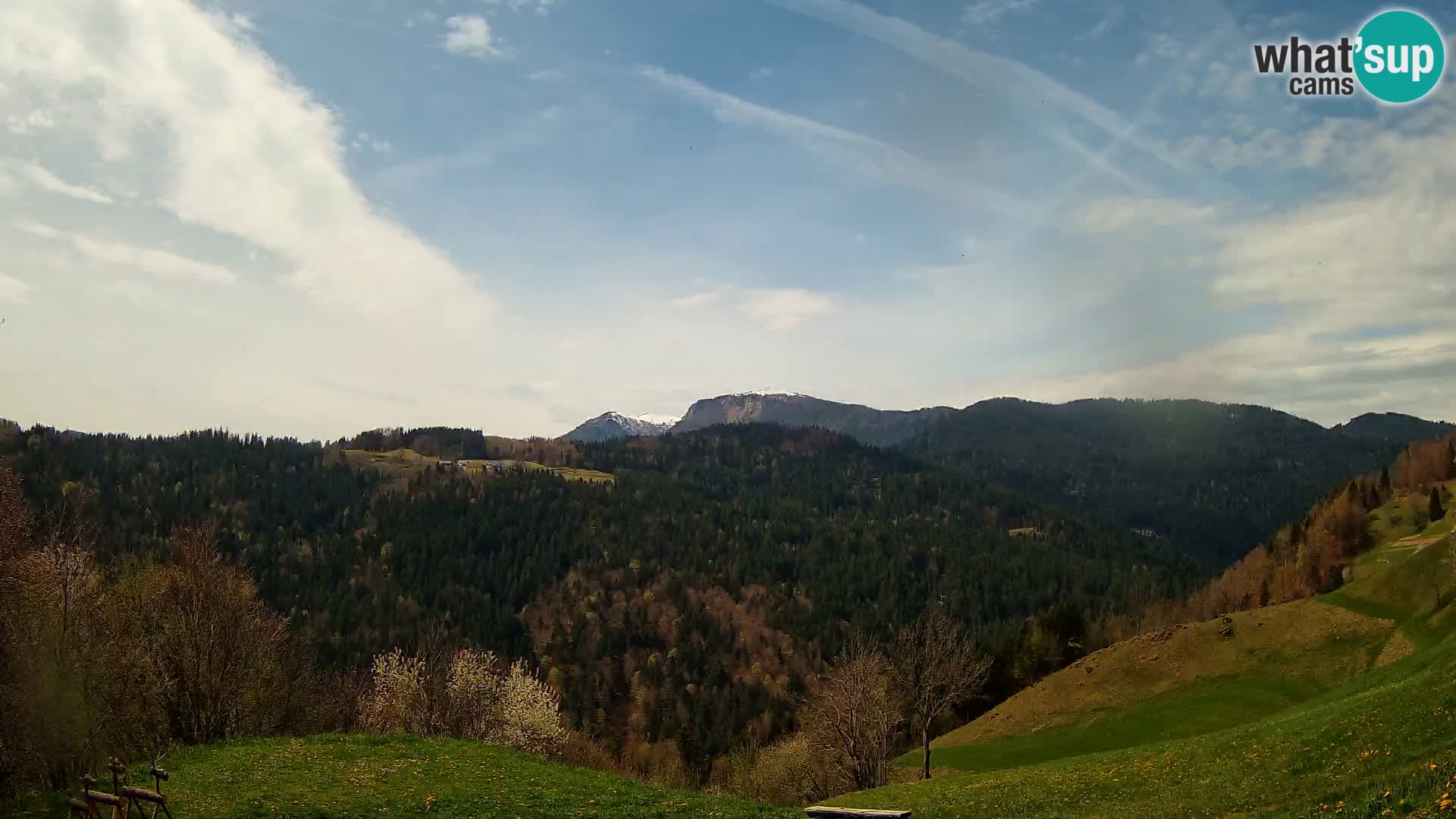 Webcam Brunarica Dražgoše – Live View of Ratitovec (1666 m)