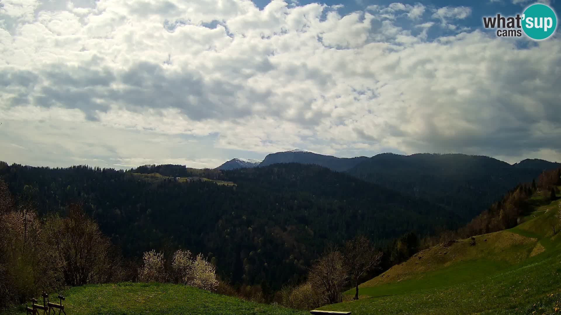 Spletna kamera Brunarica Dražgoše – Pogled v živo na Ratitovec (1666 m)