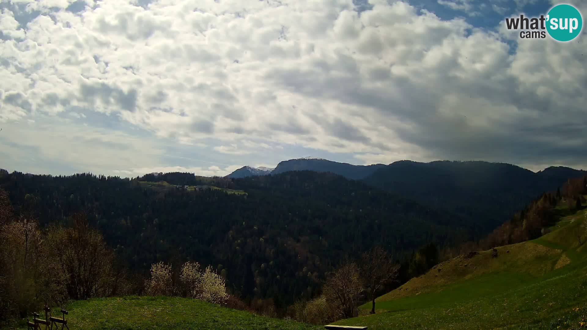 Spletna kamera Brunarica Dražgoše – Pogled v živo na Ratitovec (1666 m)