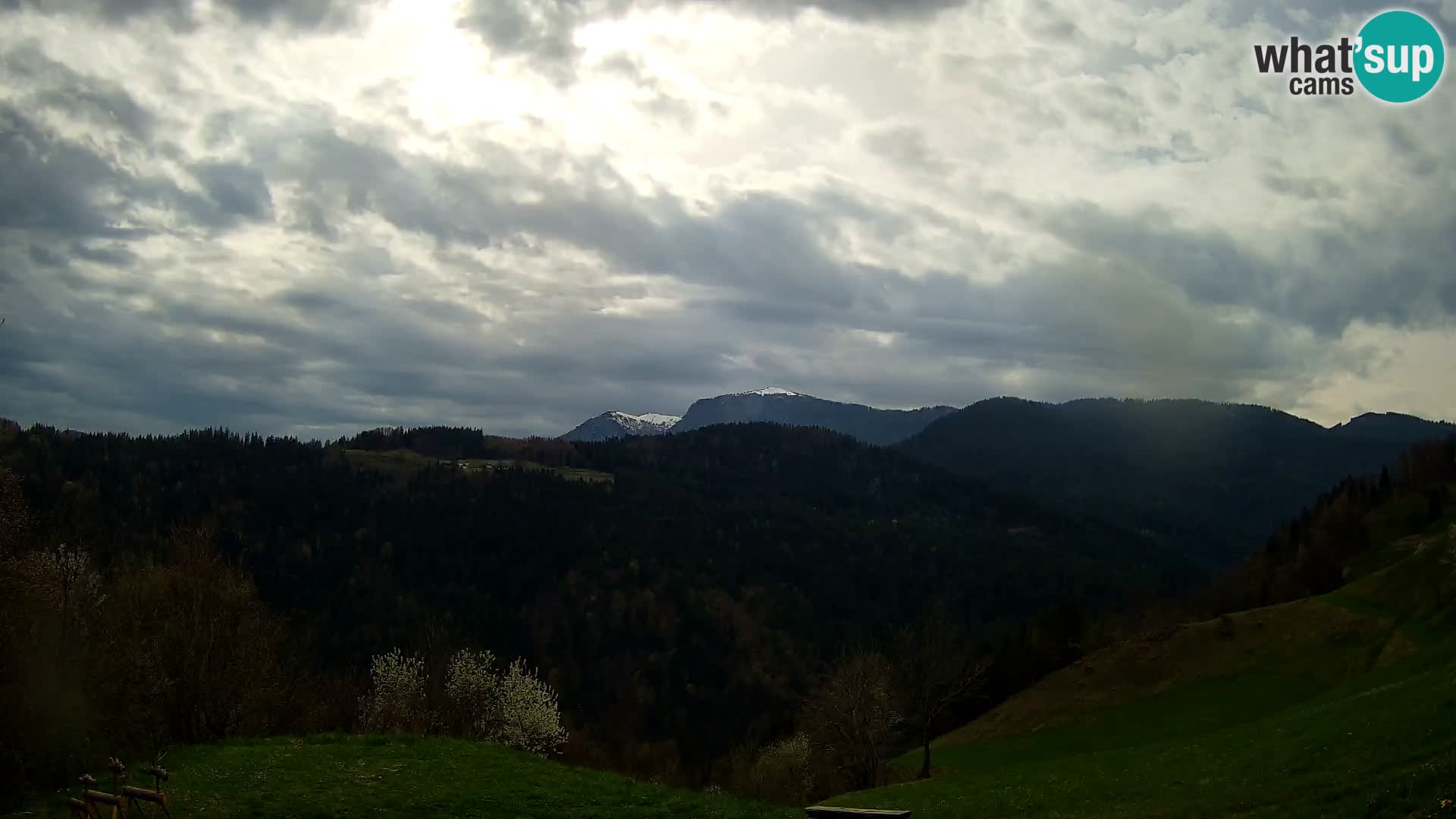 Spletna kamera Brunarica Dražgoše – Pogled v živo na Ratitovec (1666 m)