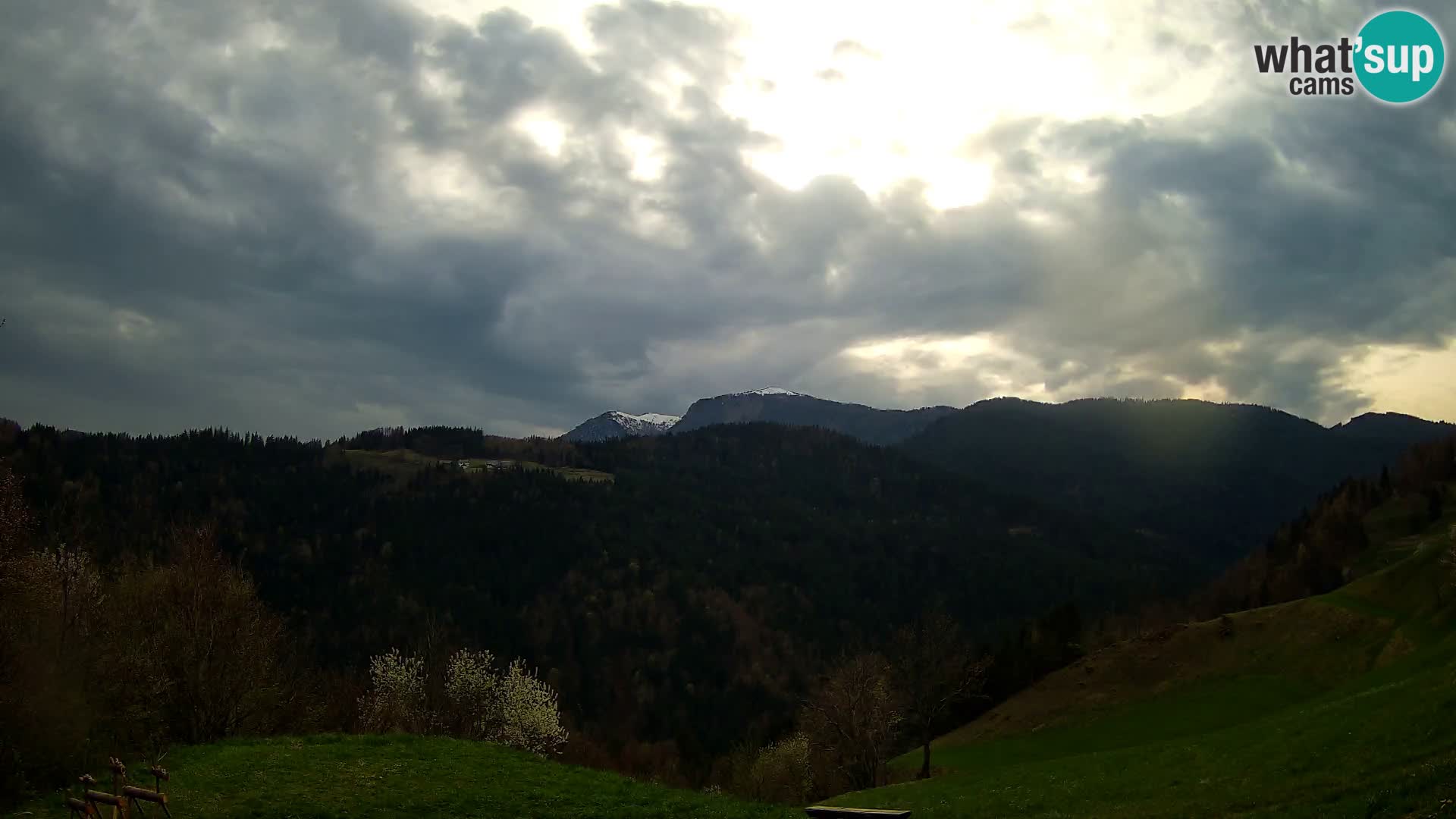 Spletna kamera Brunarica Dražgoše – Pogled v živo na Ratitovec (1666 m)