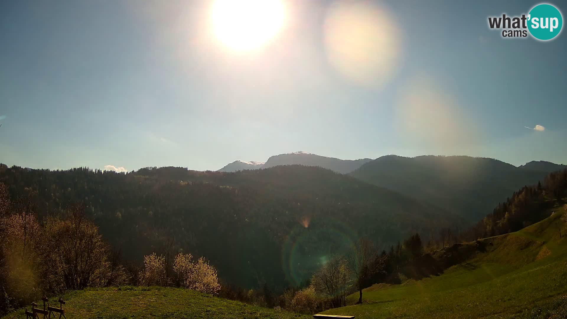 Webcam Brunarica Dražgoše – Live View of Ratitovec (1666 m)