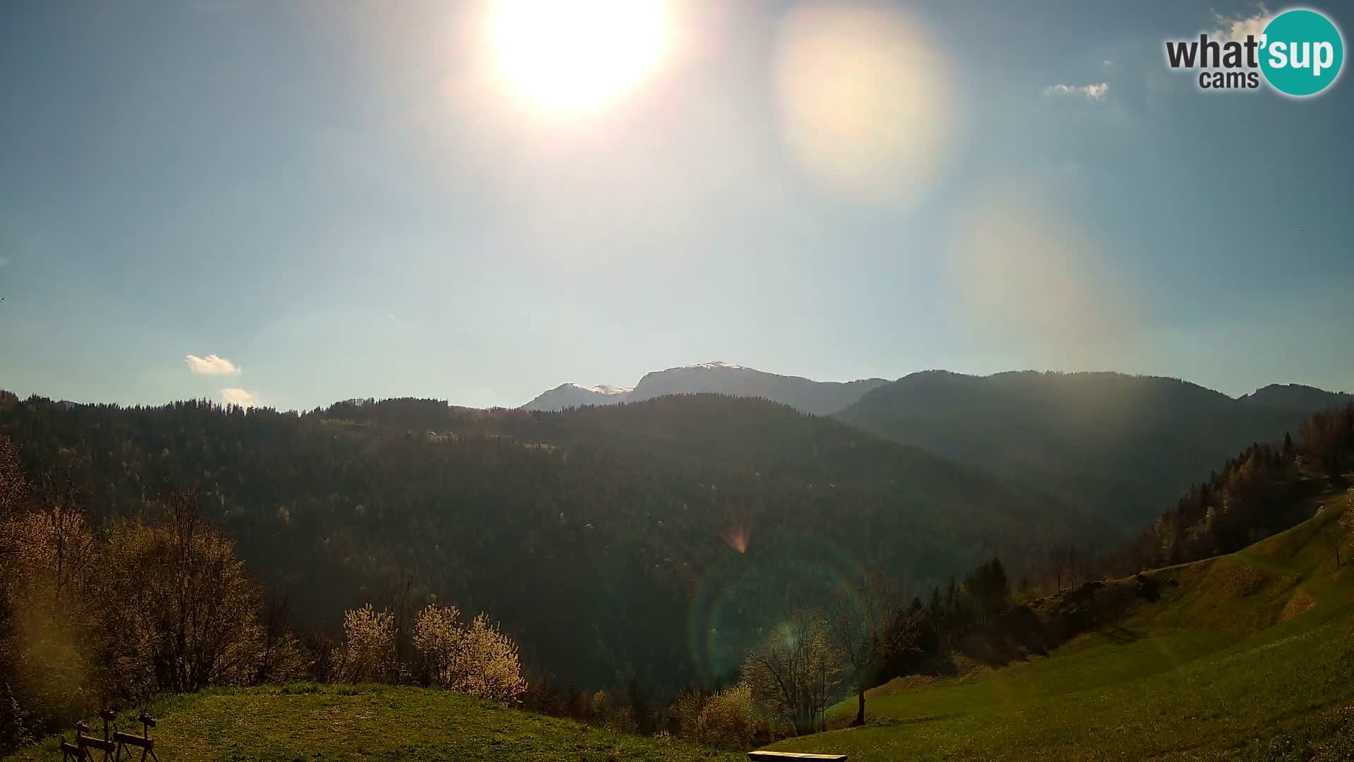 Webcam Brunarica Dražgoše – Live View of Ratitovec (1666 m)