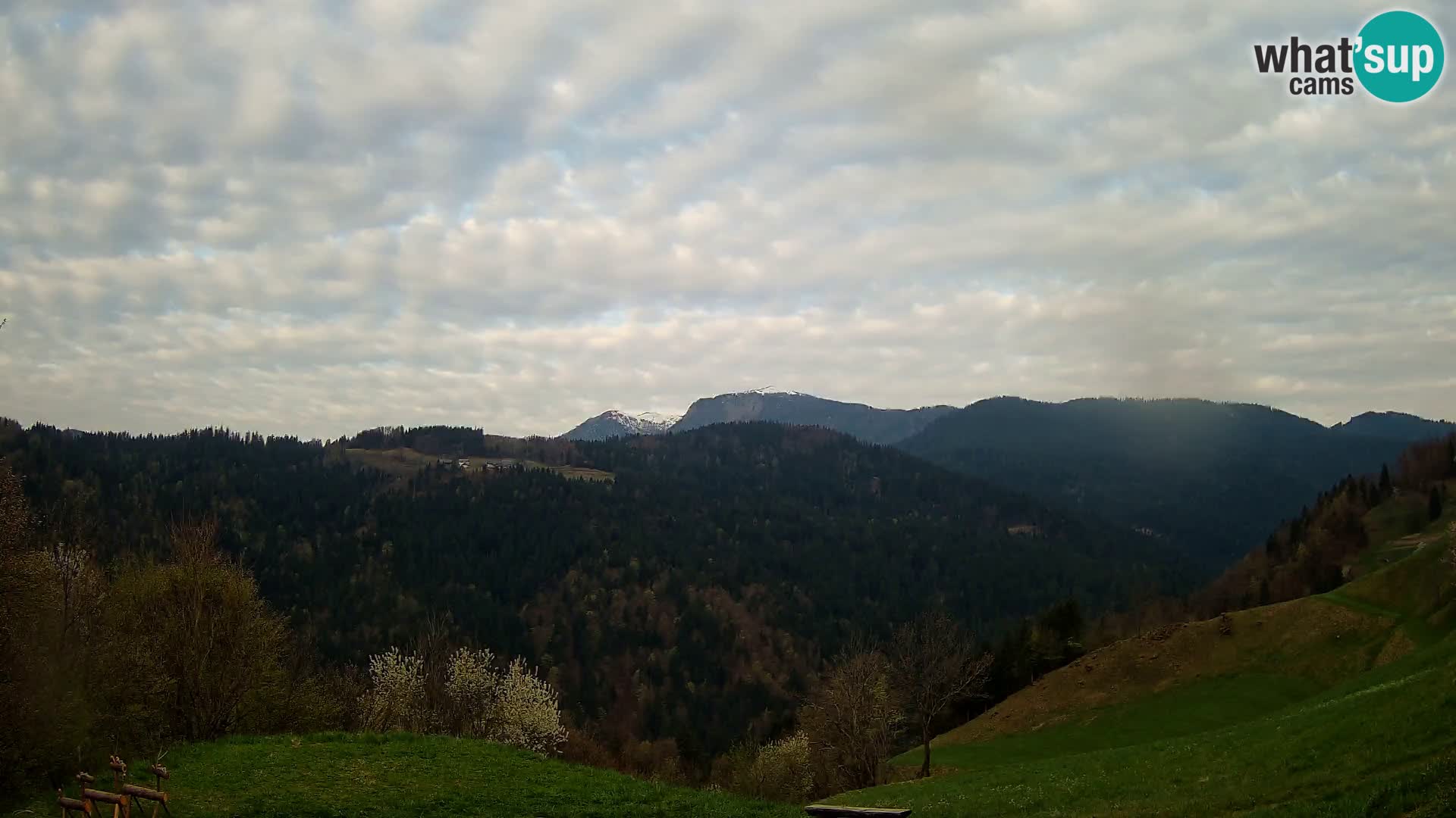 Spletna kamera Brunarica Dražgoše – Pogled v živo na Ratitovec (1666 m)