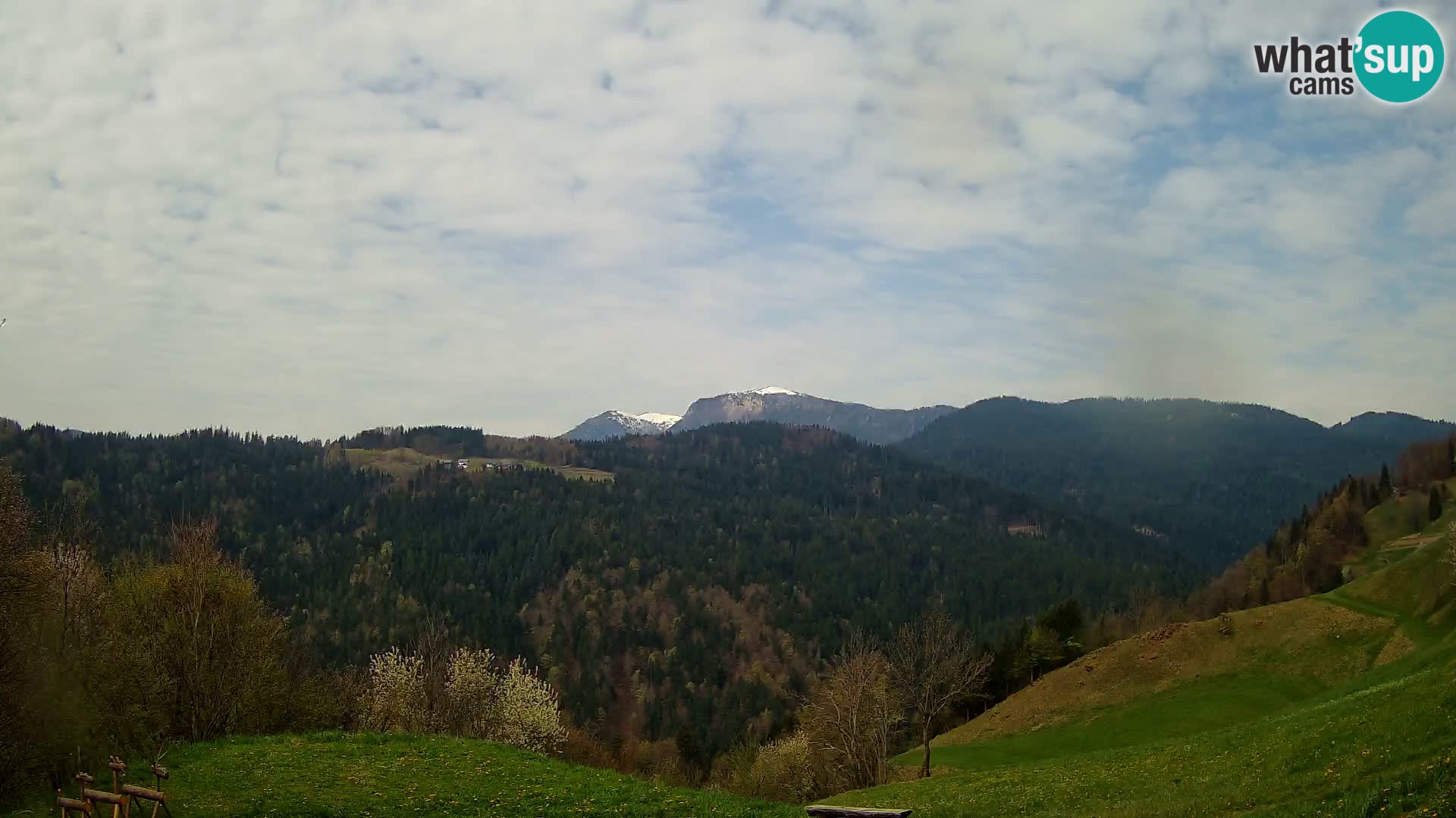 Spletna kamera Brunarica Dražgoše – Pogled v živo na Ratitovec (1666 m)
