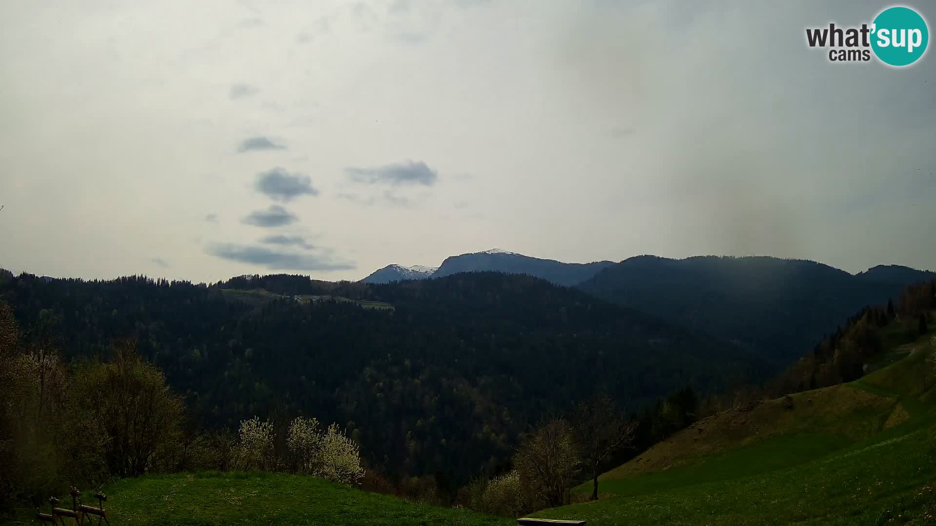 Webcam Brunarica Dražgoše – Liveblick auf Ratitovec (1666 m)