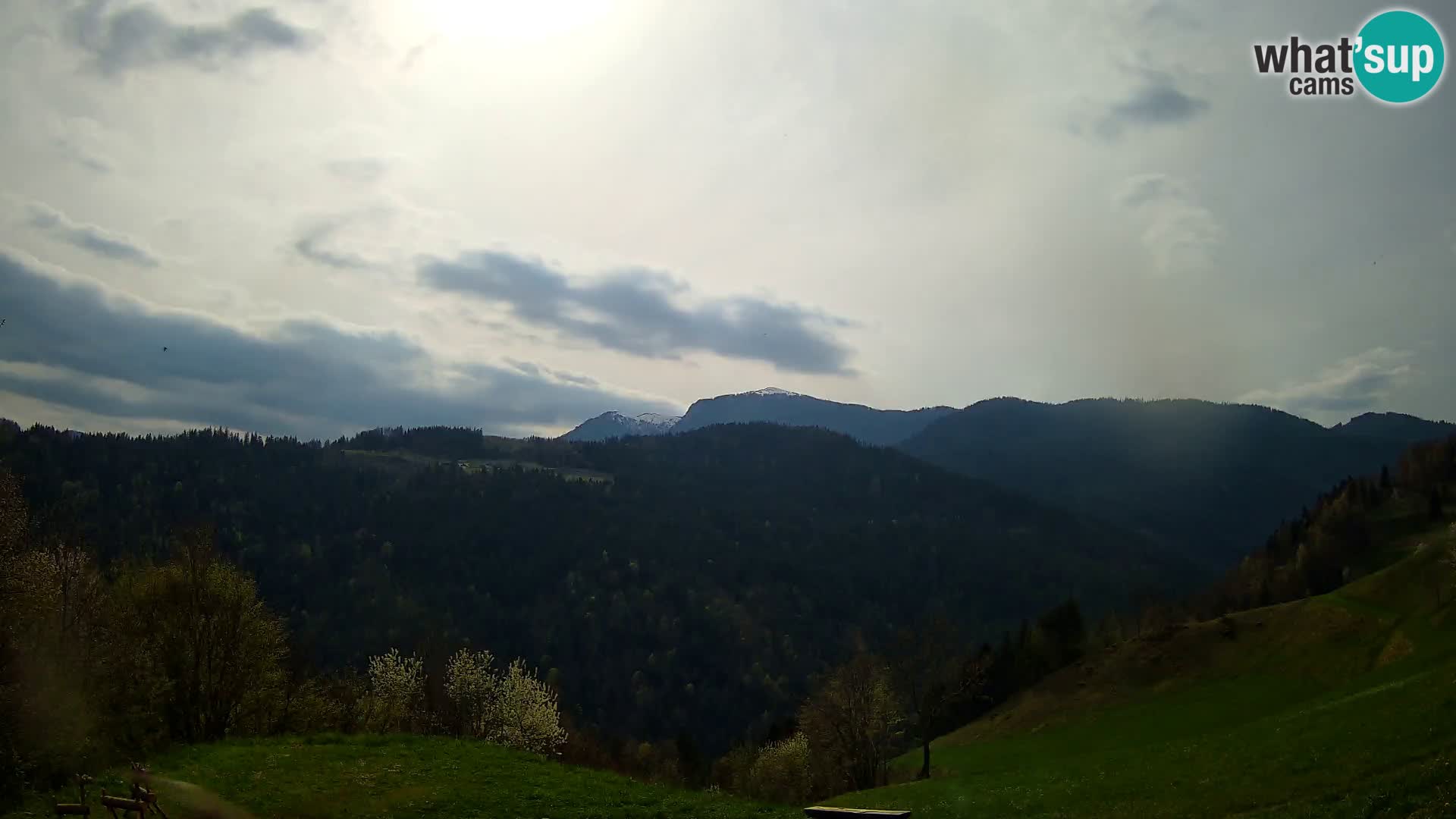 Webcam Brunarica Dražgoše – Vista live sul Ratitovec (1666 m)