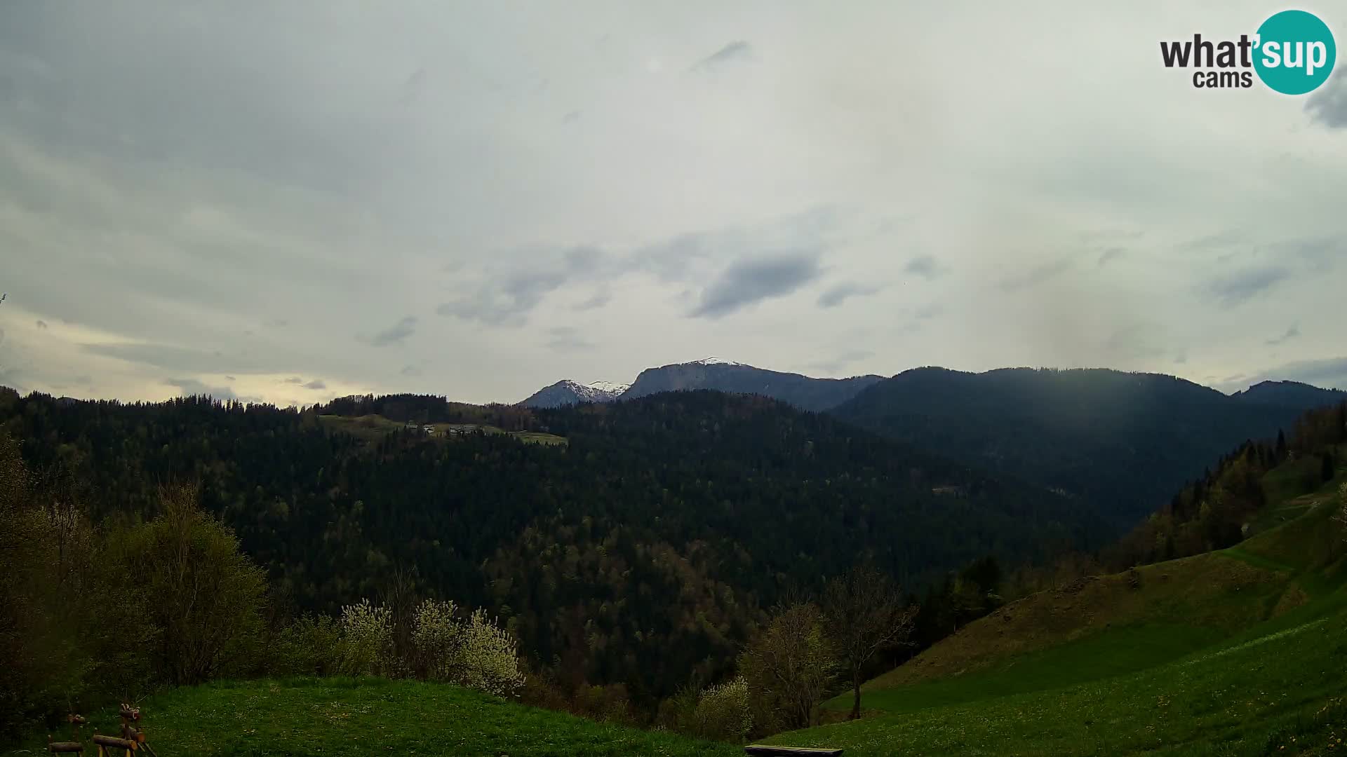 Spletna kamera Brunarica Dražgoše – Pogled v živo na Ratitovec (1666 m)