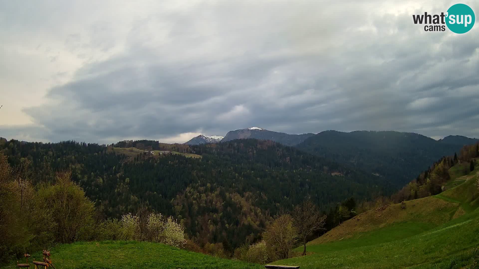 Webcam Brunarica Dražgoše – Vista live sul Ratitovec (1666 m)