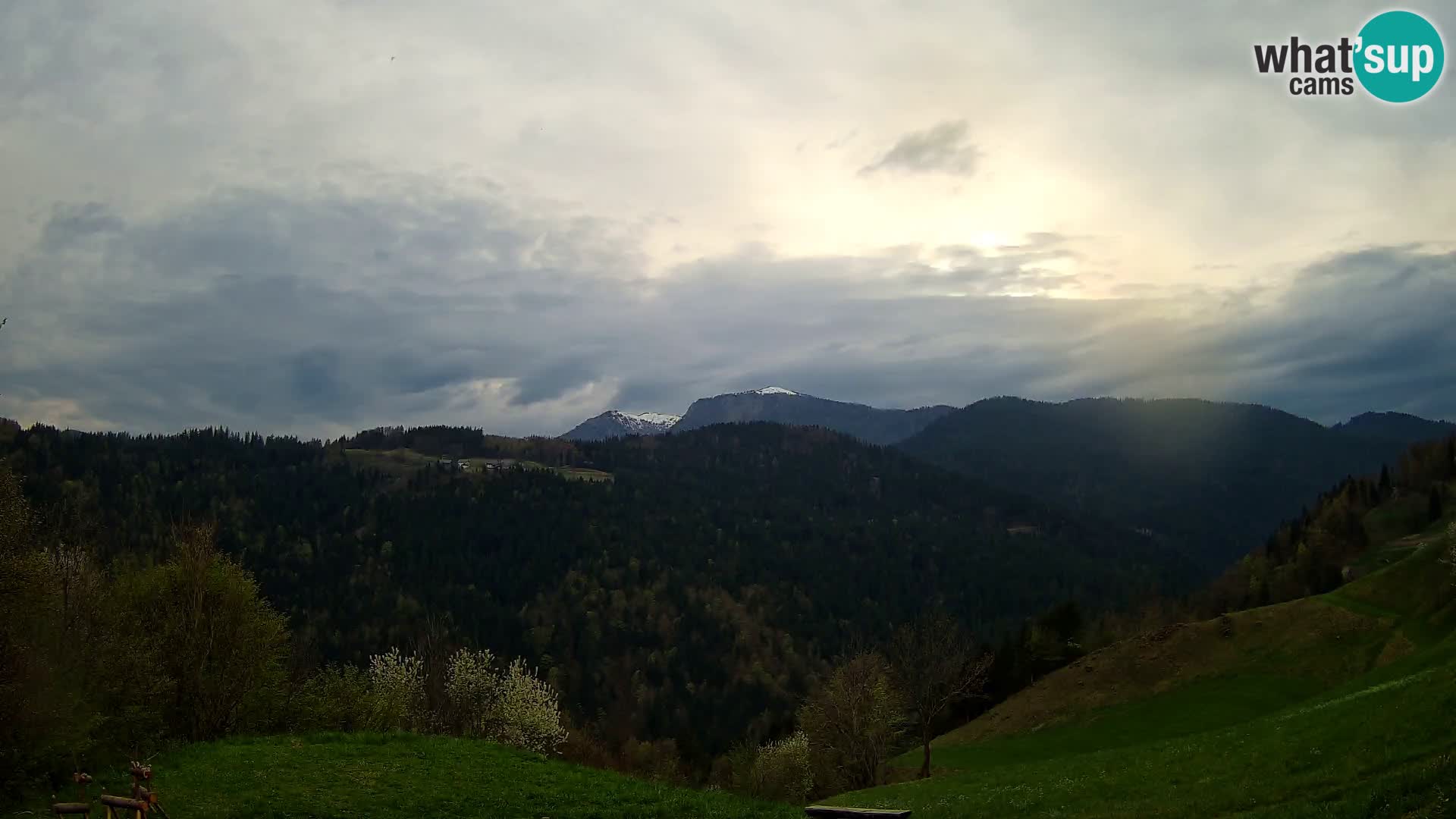 Webcam Brunarica Dražgoše – Live View of Ratitovec (1666 m)