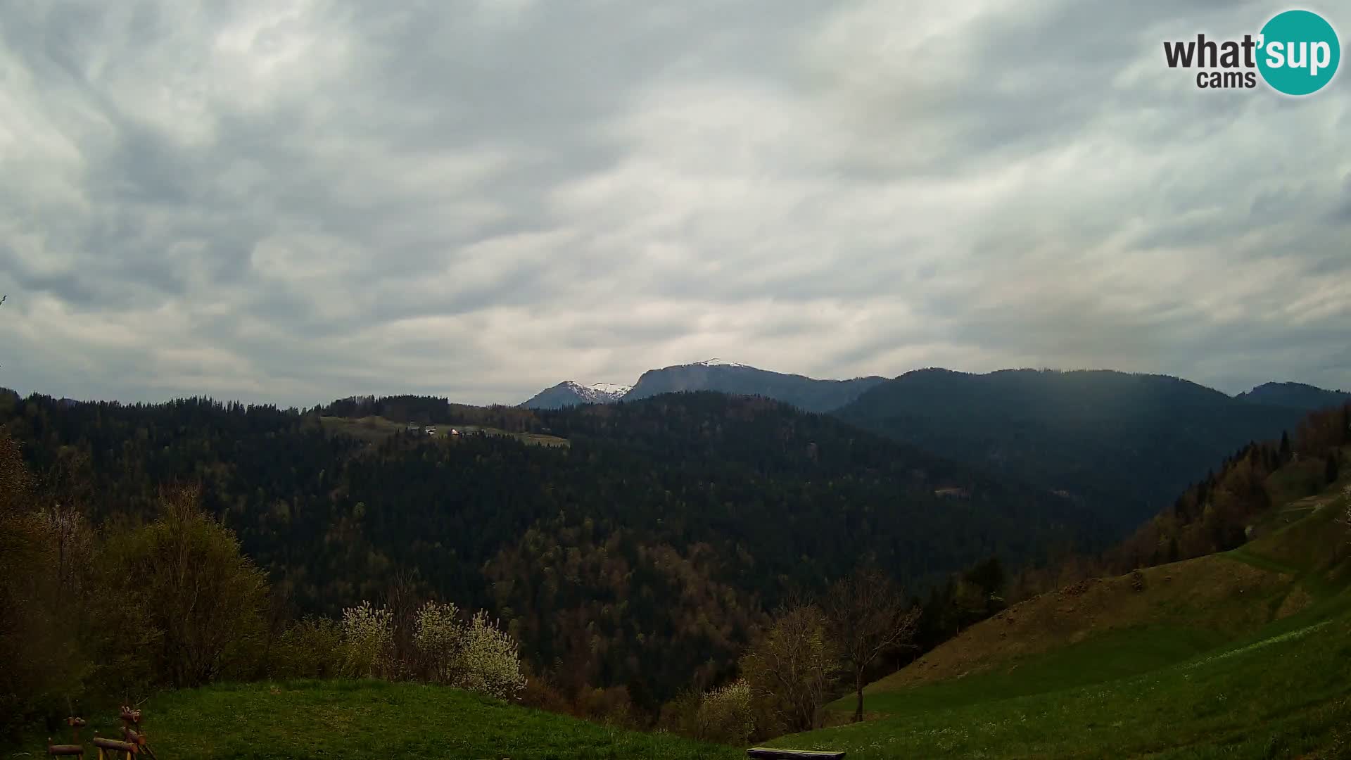 Webcam Brunarica Dražgoše – Vista live sul Ratitovec (1666 m)