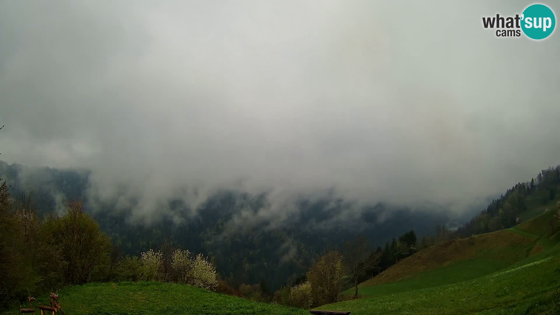 Webcam Brunarica Dražgoše – Vista live sul Ratitovec (1666 m)