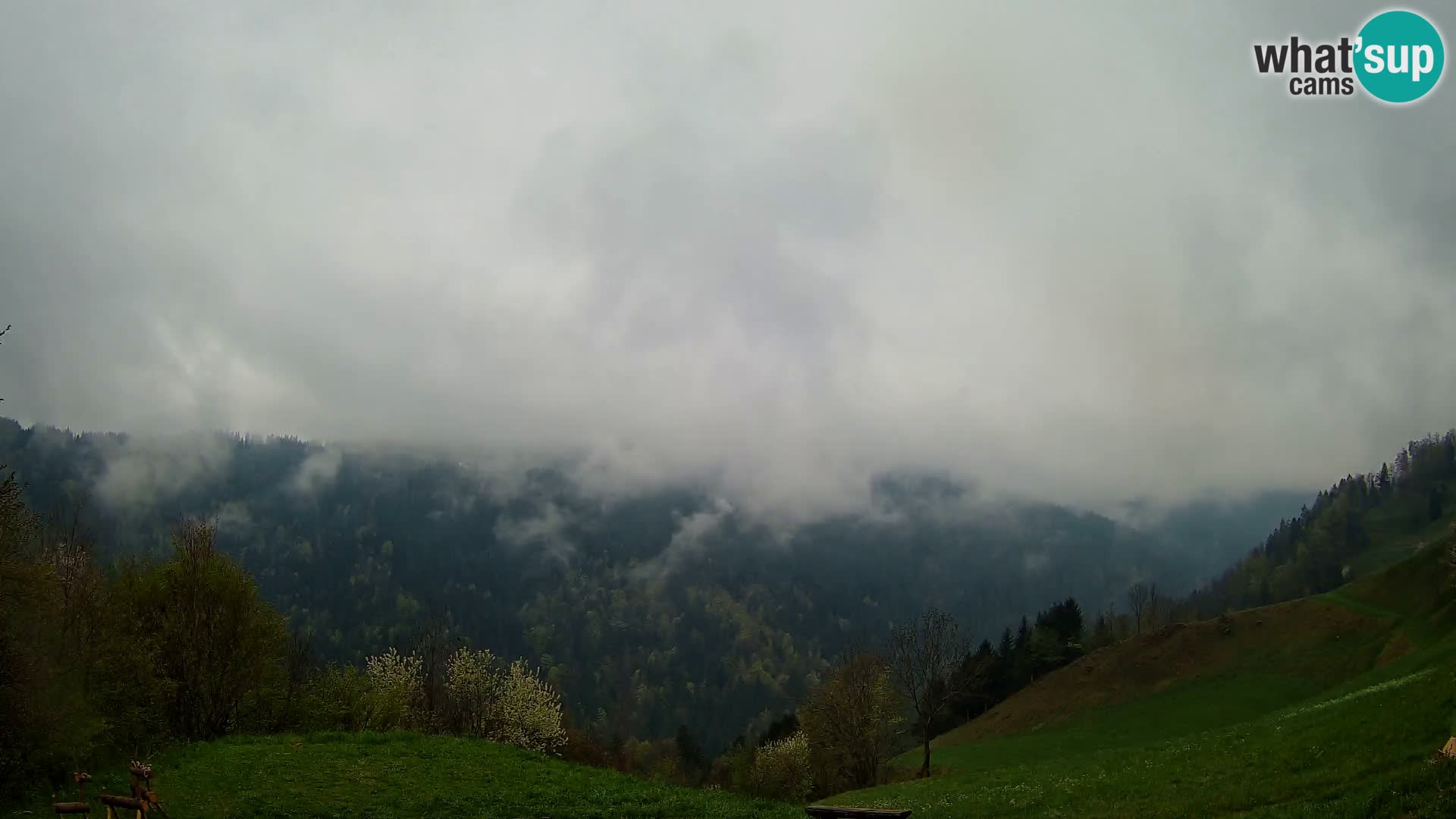 Webcam Brunarica Dražgoše – Vista live sul Ratitovec (1666 m)