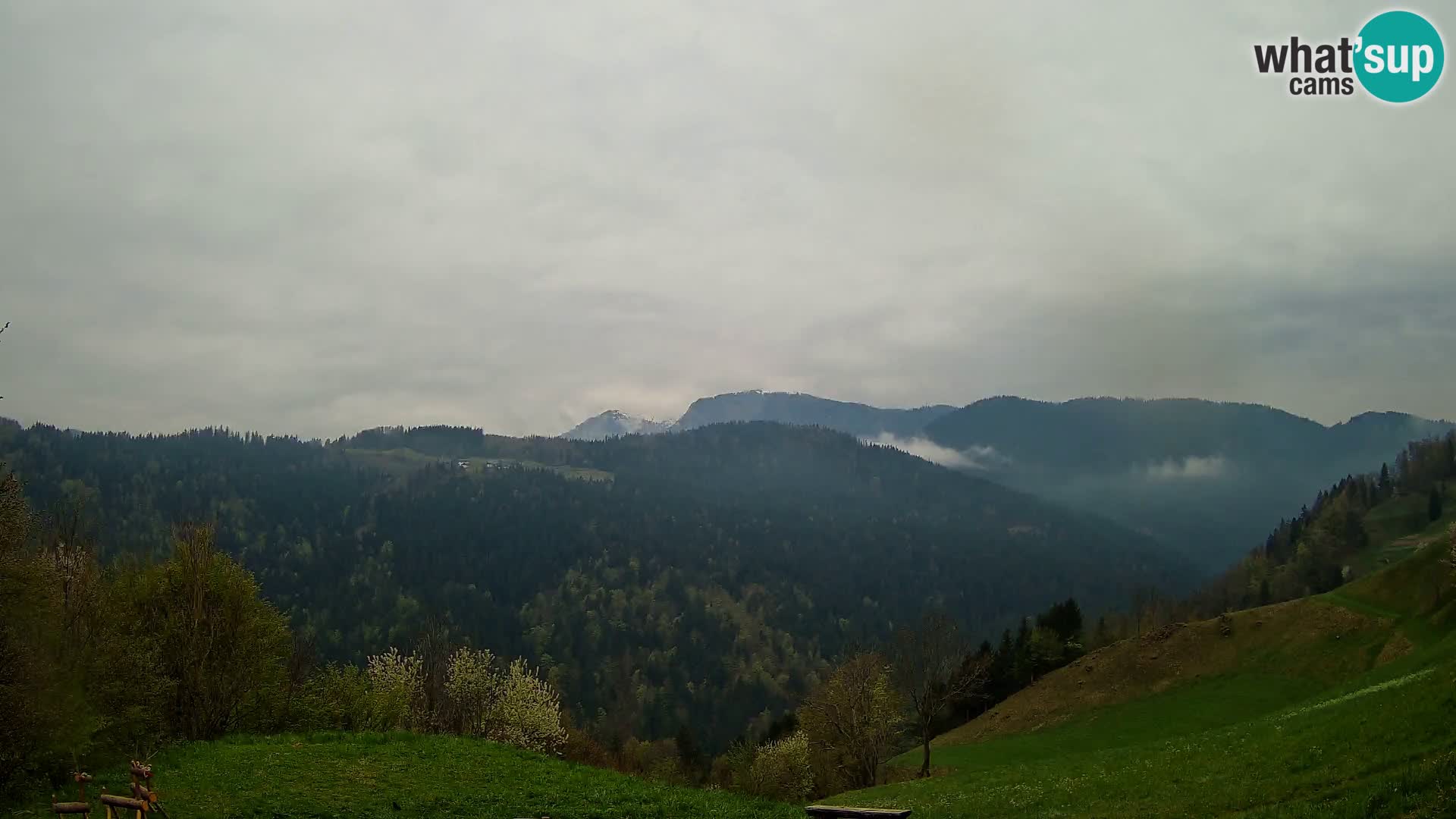 Webcam Brunarica Dražgoše – Vista live sul Ratitovec (1666 m)