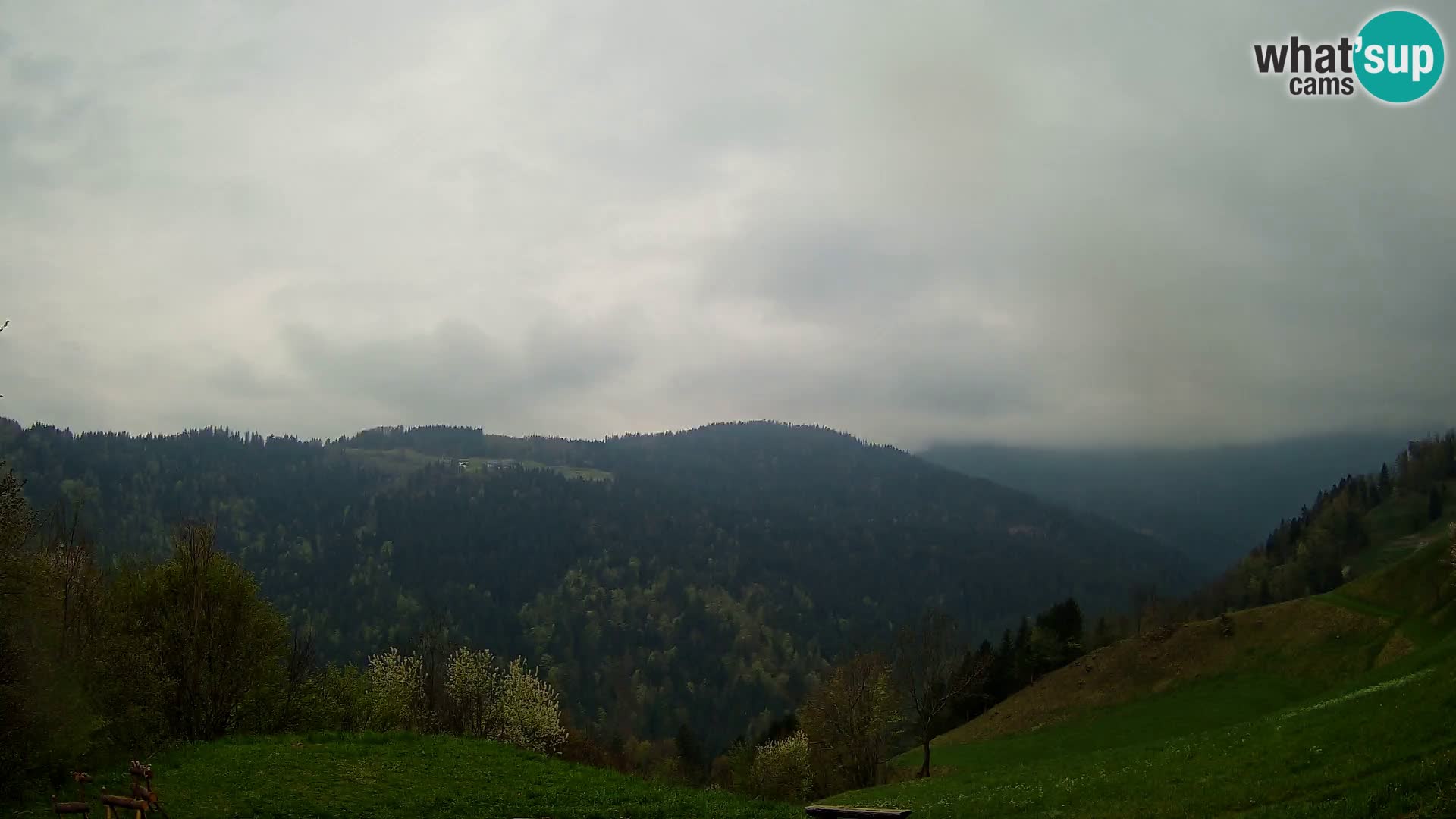 Webcam Brunarica Dražgoše – Vista live sul Ratitovec (1666 m)