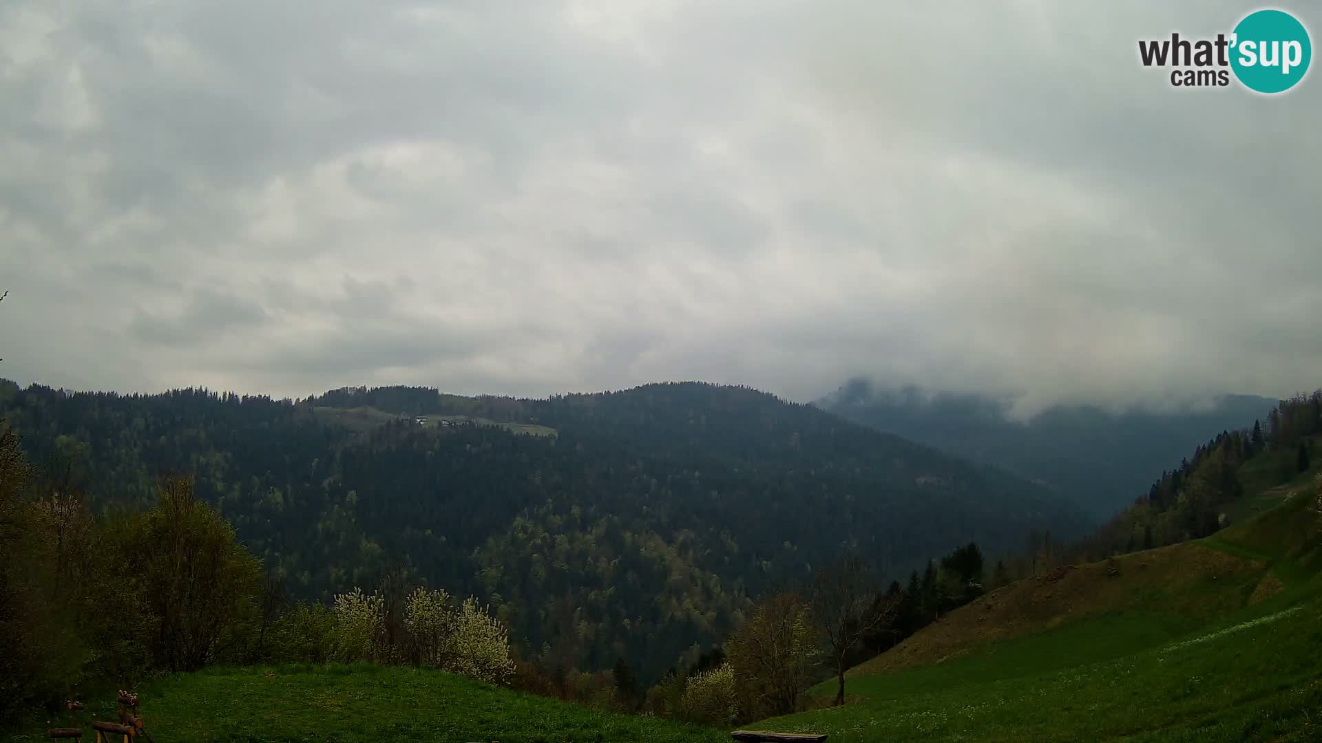 Web kamera Brunarica Dražgoše – Pogled uživo na Ratitovec (1666 m)