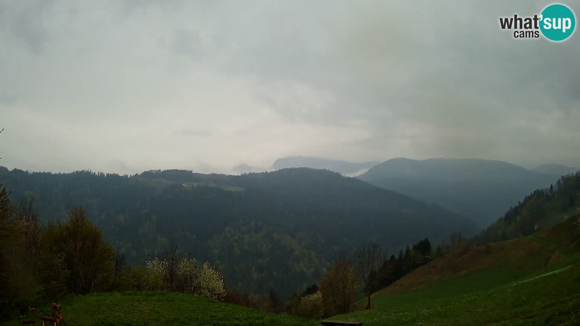 Webcam Brunarica Dražgoše – Liveblick auf Ratitovec (1666 m)