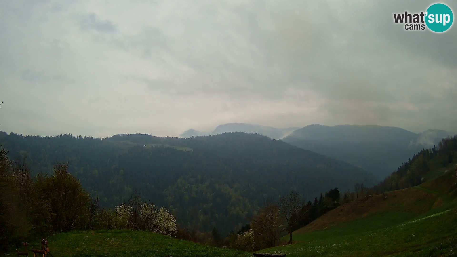 Webcam Brunarica Dražgoše – Liveblick auf Ratitovec (1666 m)