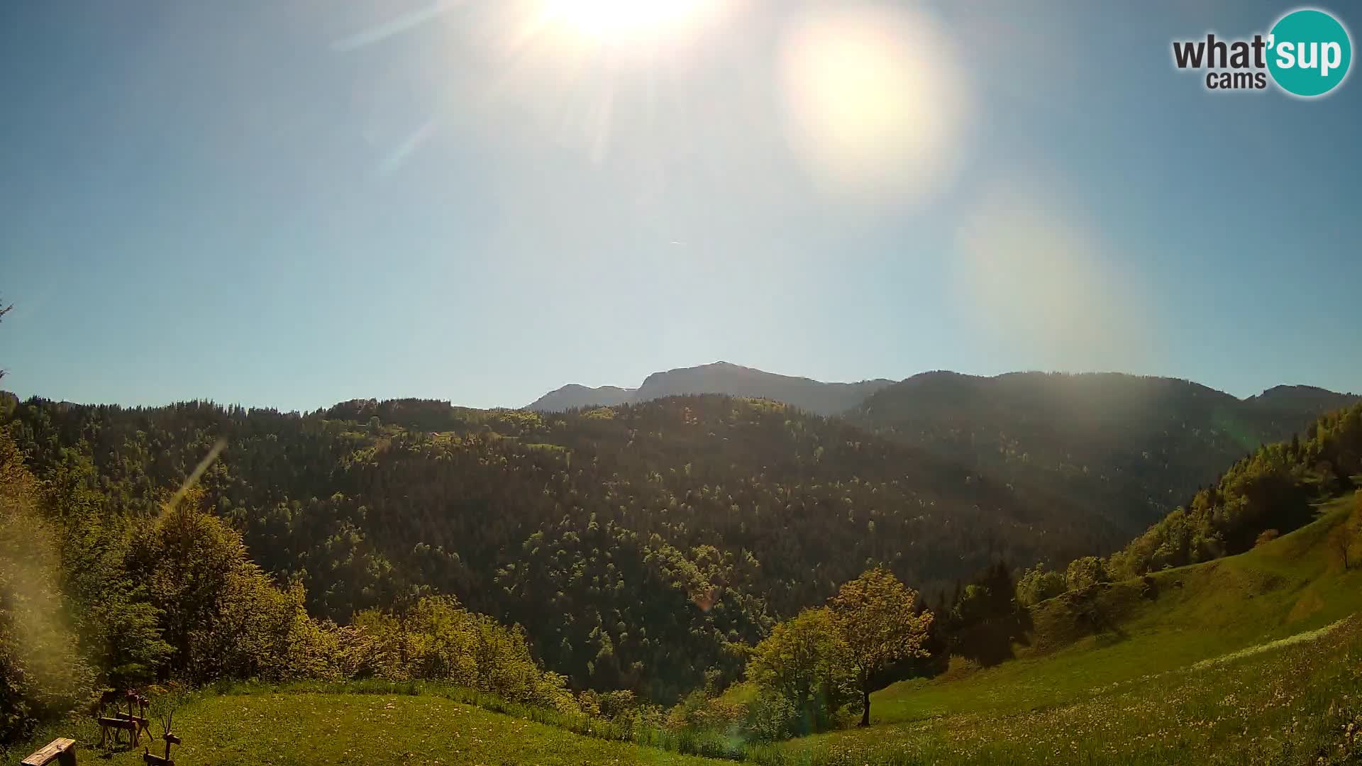 Webcam Brunarica Dražgoše – Liveblick auf Ratitovec (1666 m)