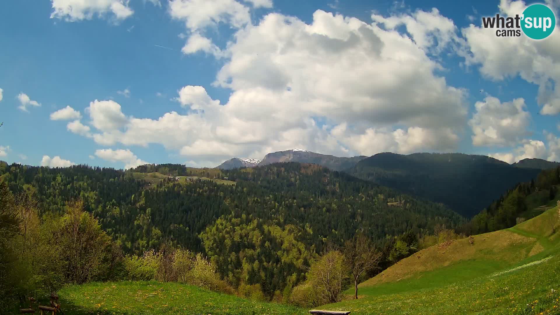 Webcam Brunarica Dražgoše – Vista live sul Ratitovec (1666 m)