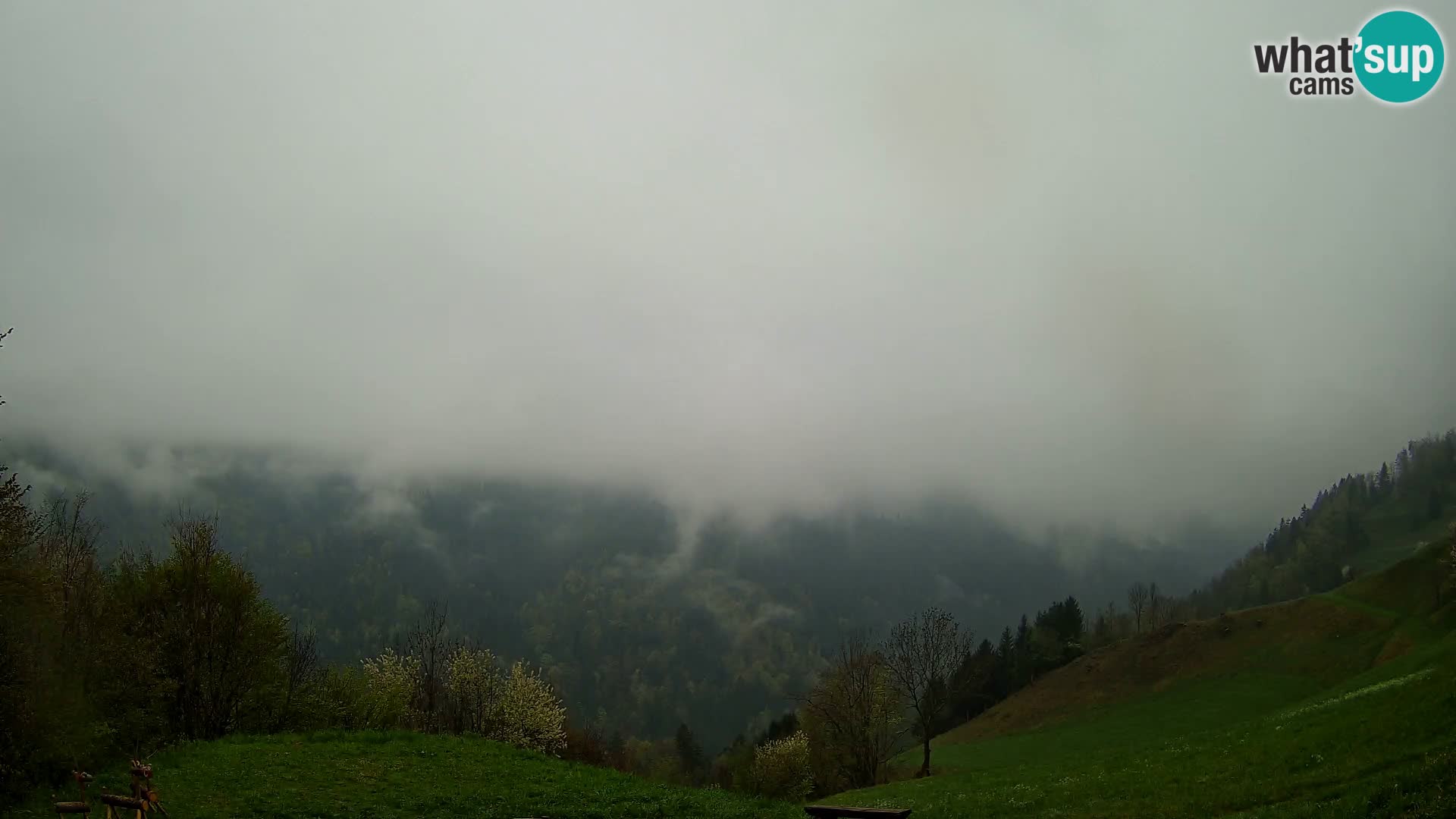 Spletna kamera Brunarica Dražgoše – Pogled v živo na Ratitovec (1666 m)