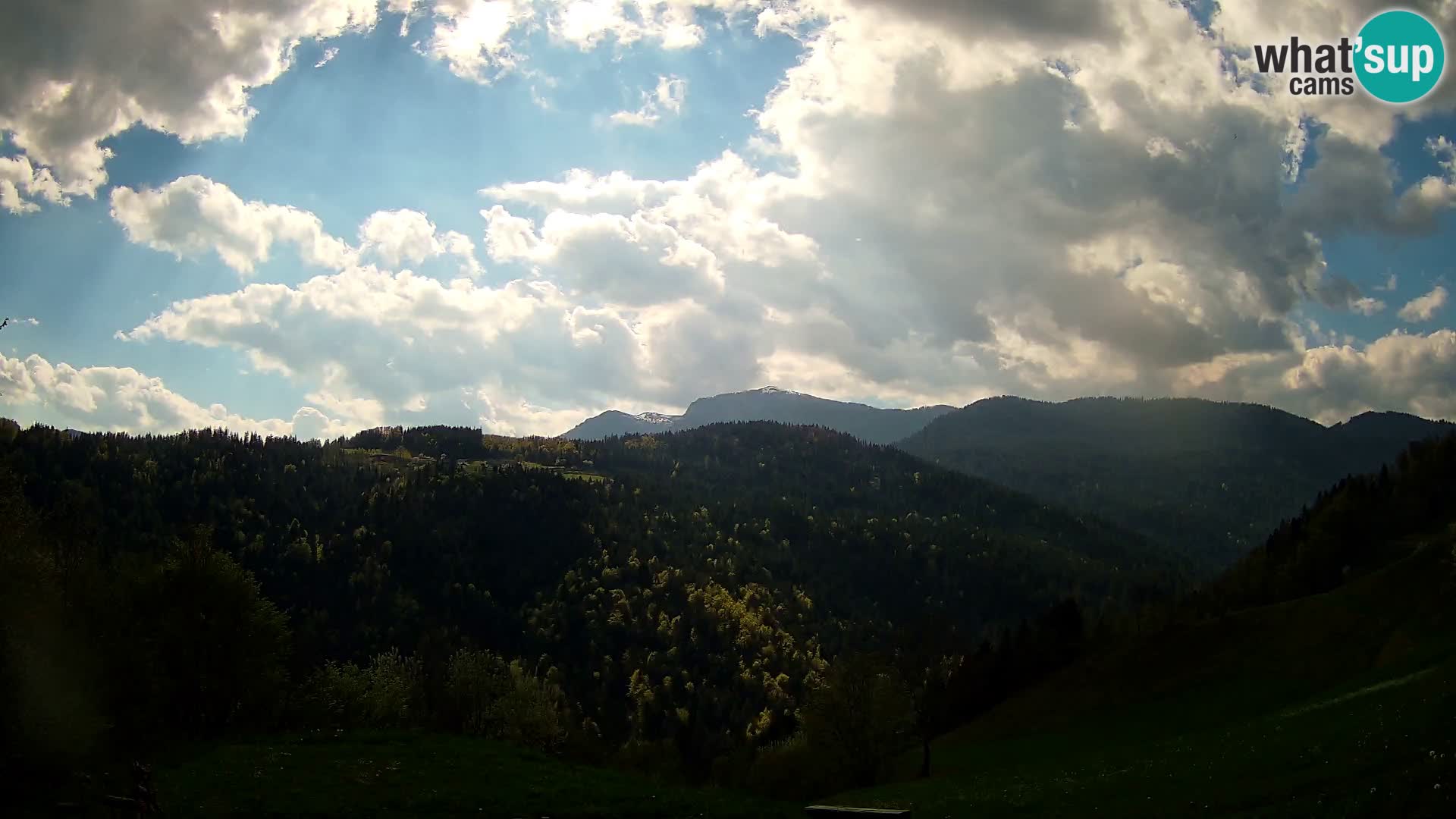 Spletna kamera Brunarica Dražgoše – Pogled v živo na Ratitovec (1666 m)
