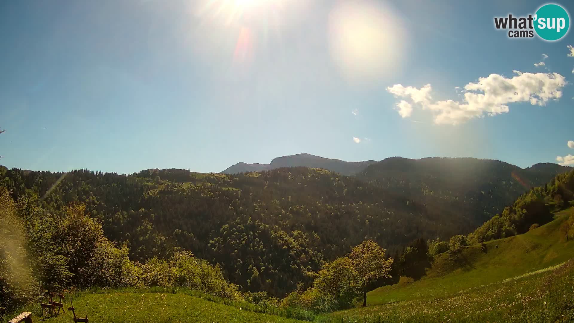 Webcam Brunarica Dražgoše – Liveblick auf Ratitovec (1666 m)