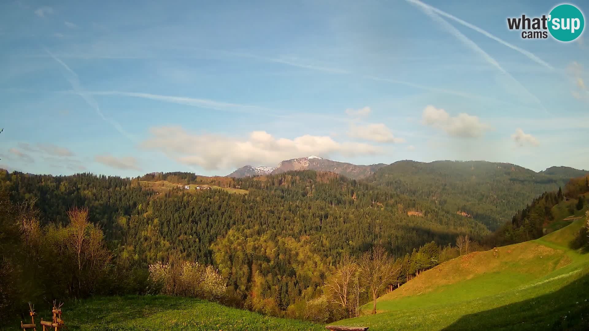 Webcam Brunarica Dražgoše – Live View of Ratitovec (1666 m)