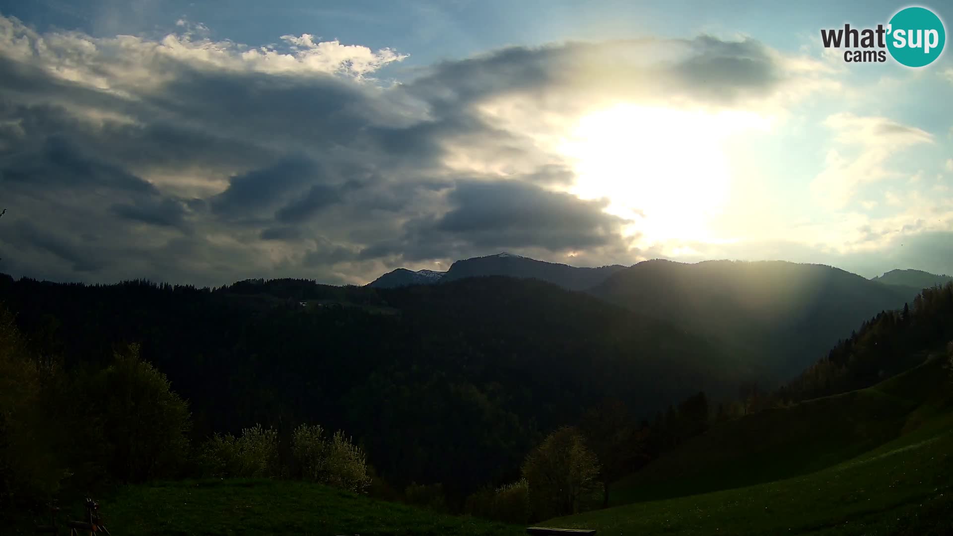 Spletna kamera Brunarica Dražgoše – Pogled v živo na Ratitovec (1666 m)