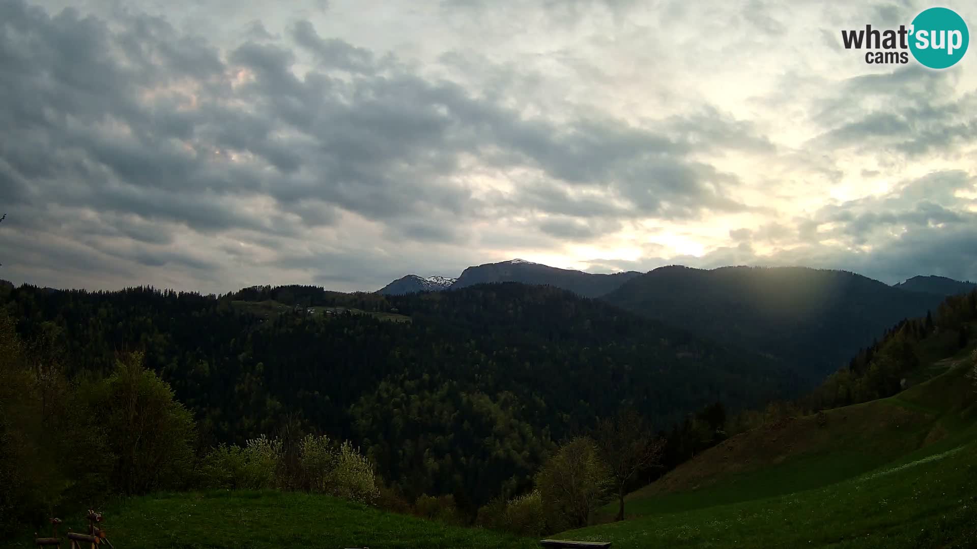 Web kamera Brunarica Dražgoše – Pogled uživo na Ratitovec (1666 m)