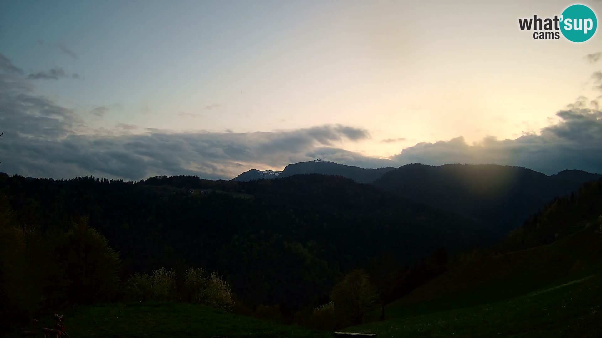 Webcam Brunarica Dražgoše – Vista live sul Ratitovec (1666 m)