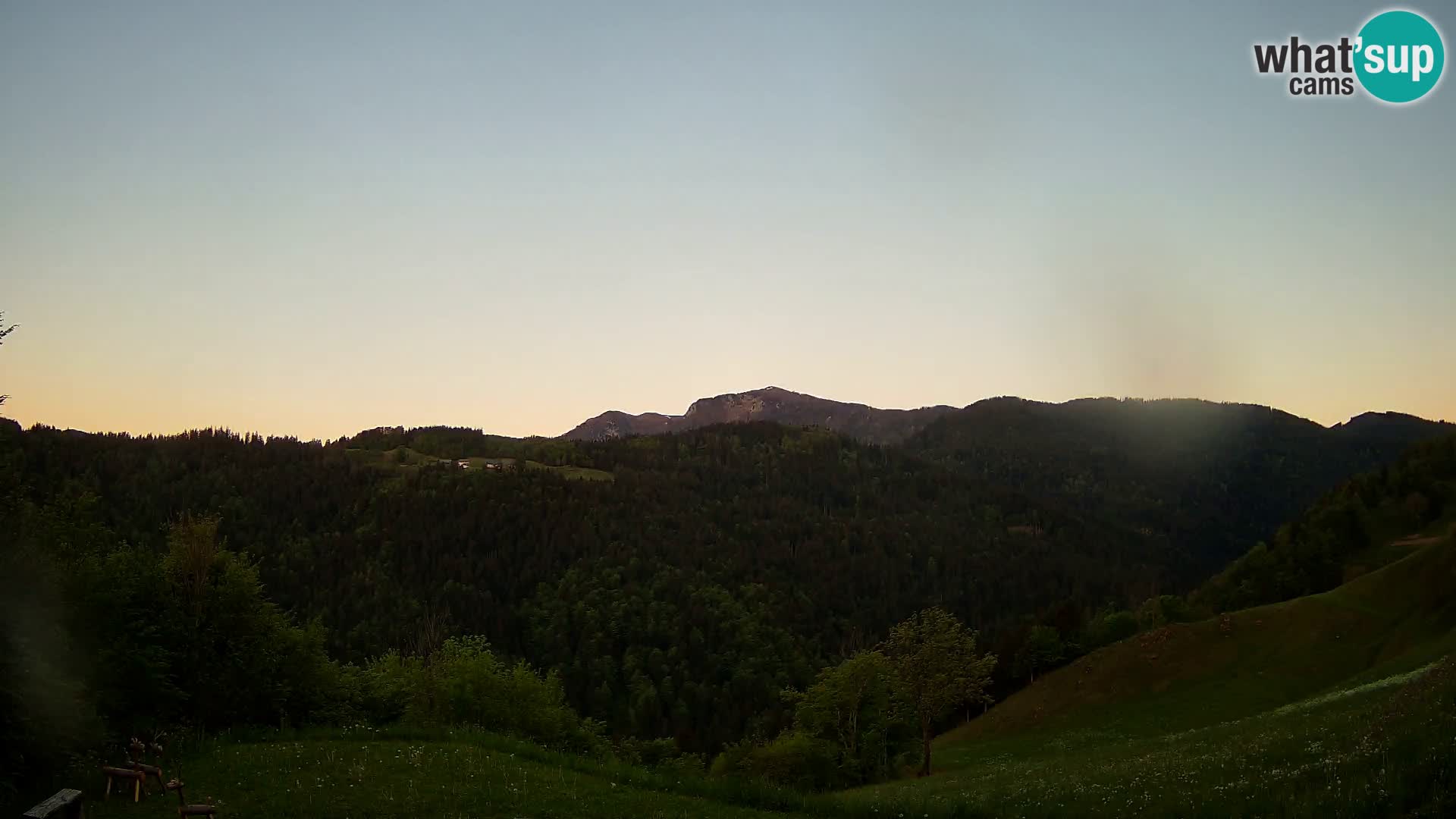 Webcam Brunarica Dražgoše – Live View of Ratitovec (1666 m)