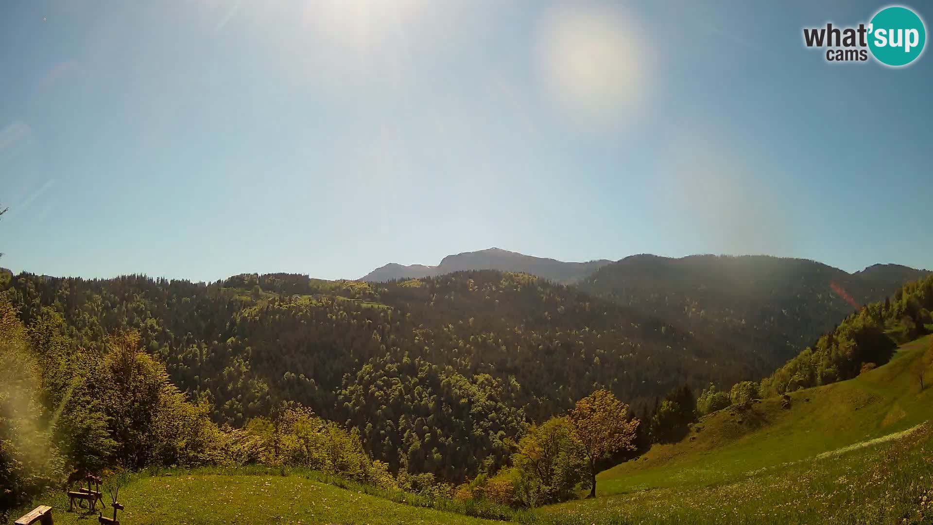 Webcam Brunarica Dražgoše – Liveblick auf Ratitovec (1666 m)