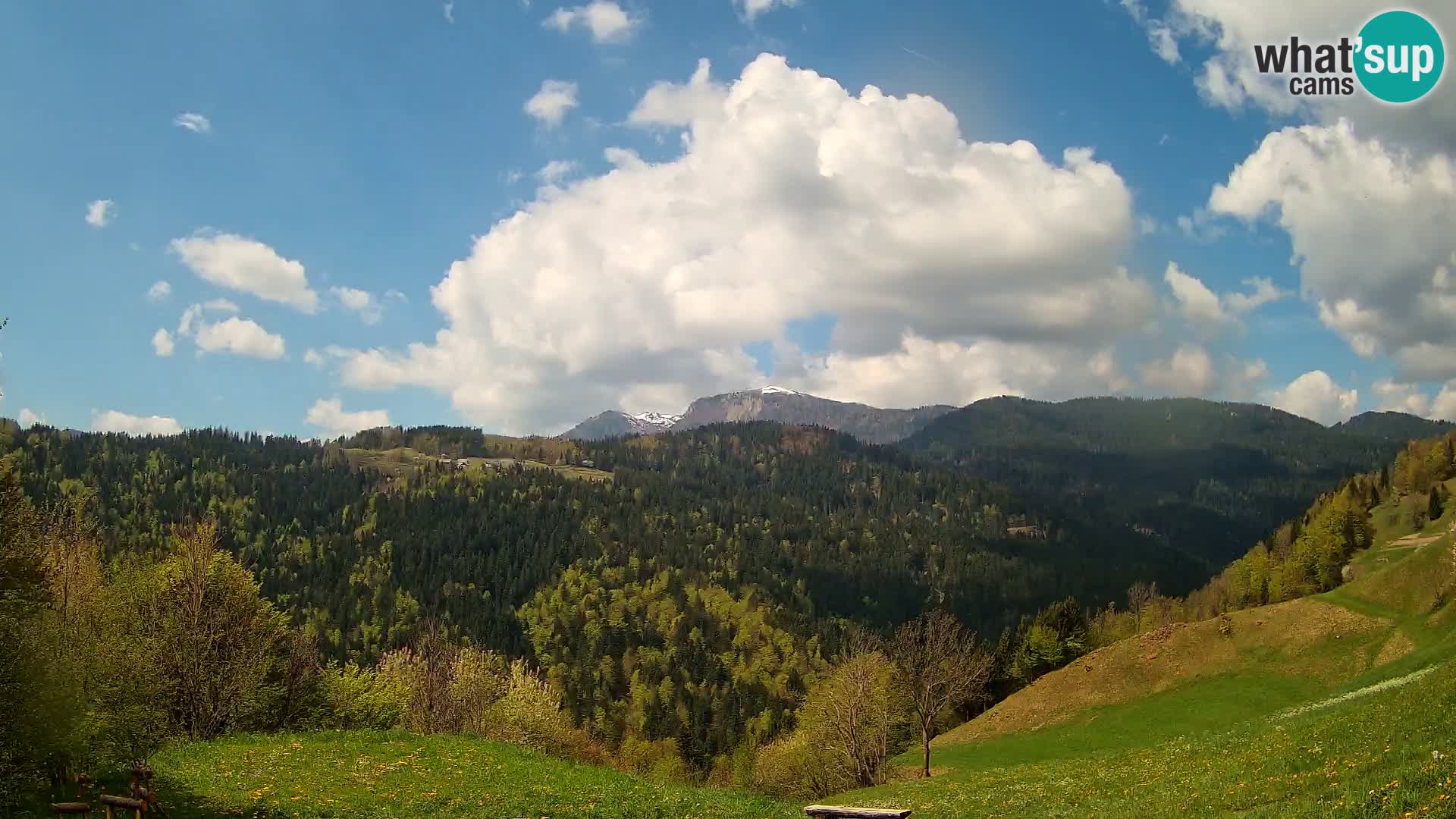 Webcam Brunarica Dražgoše – Liveblick auf Ratitovec (1666 m)