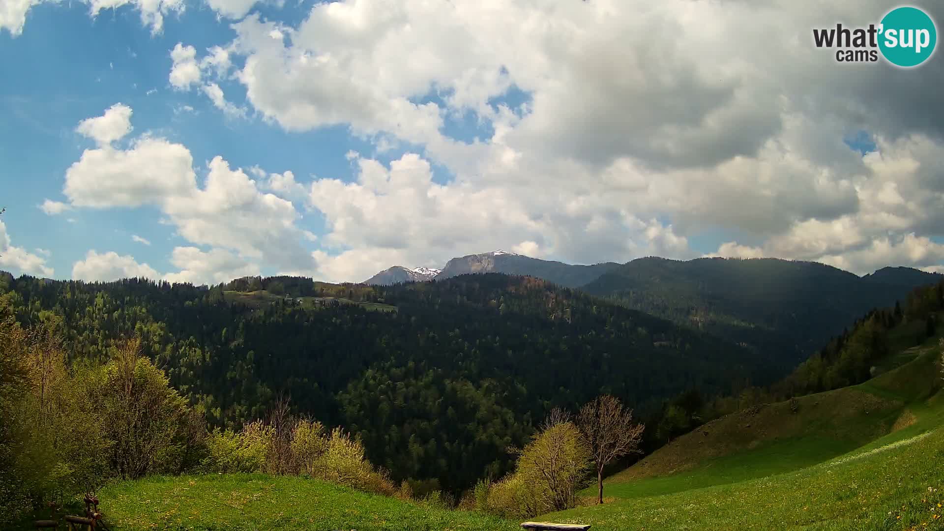 Webcam Brunarica Dražgoše – Vista live sul Ratitovec (1666 m)