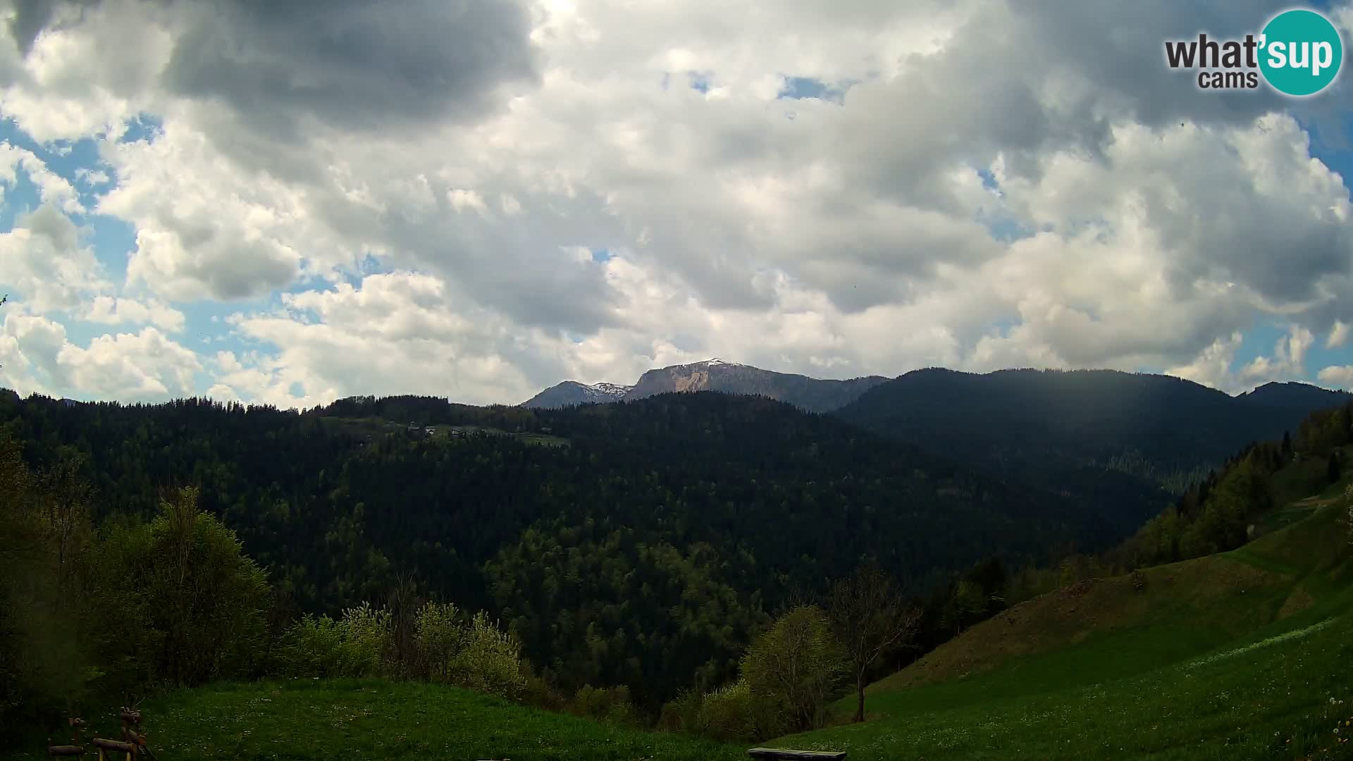 Webcam Brunarica Dražgoše – Live View of Ratitovec (1666 m)