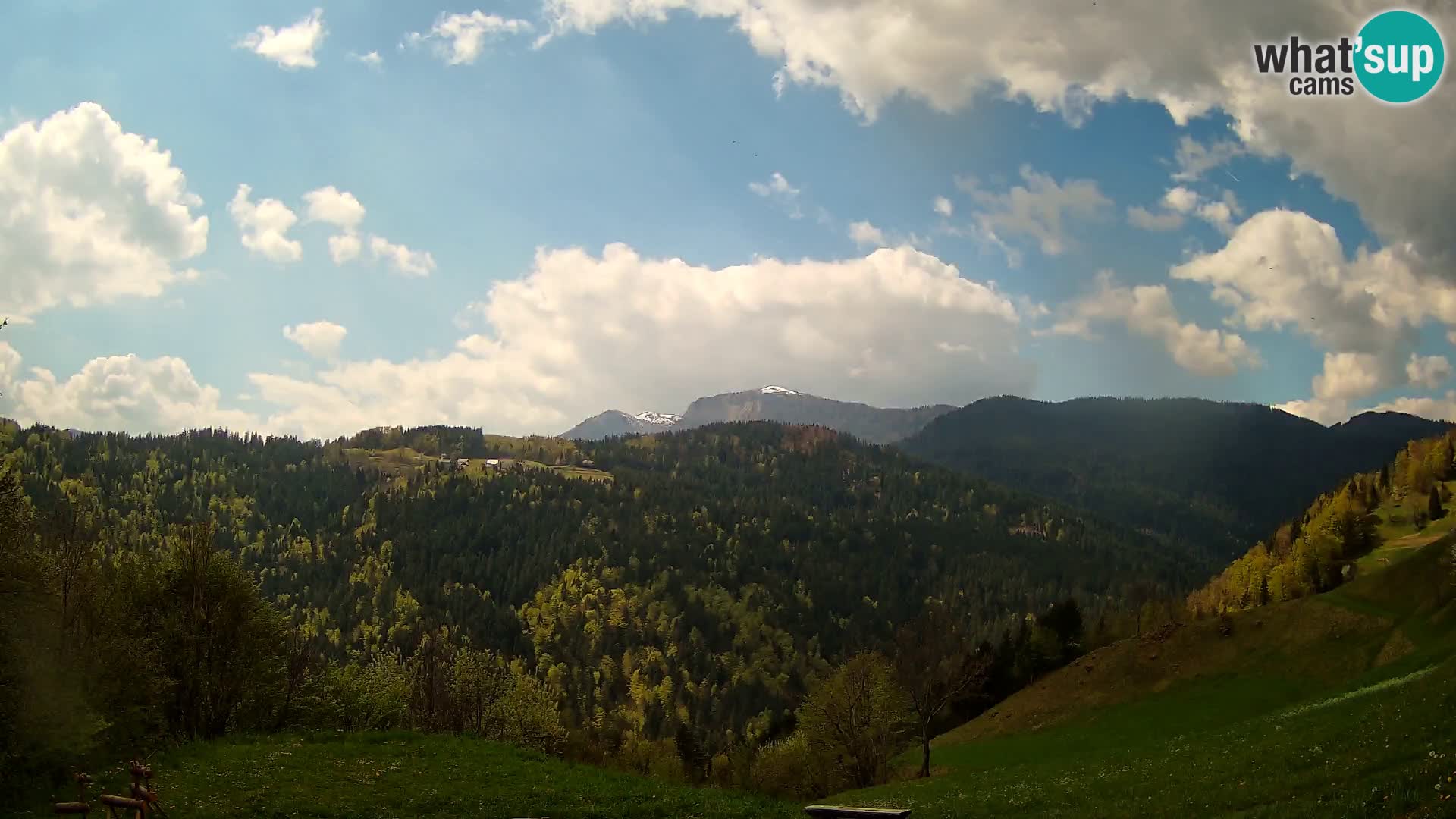 Webcam Brunarica Dražgoše – Live View of Ratitovec (1666 m)