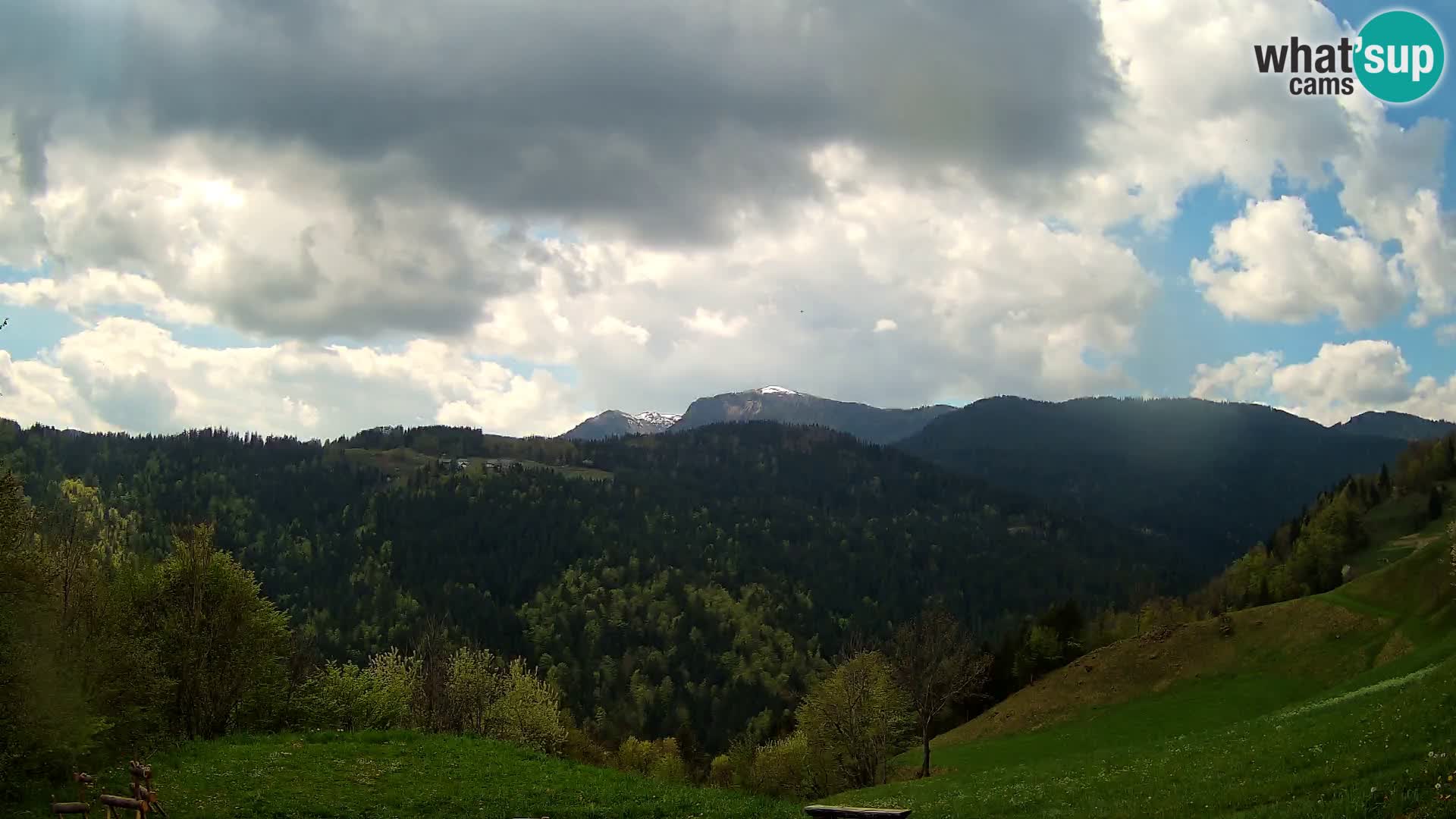Webcam Brunarica Dražgoše – Live View of Ratitovec (1666 m)