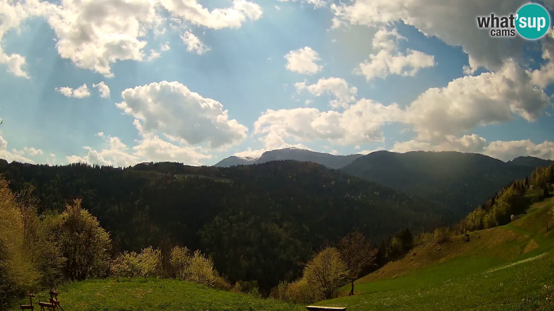 Webcam Brunarica Dražgoše – Vista live sul Ratitovec (1666 m)