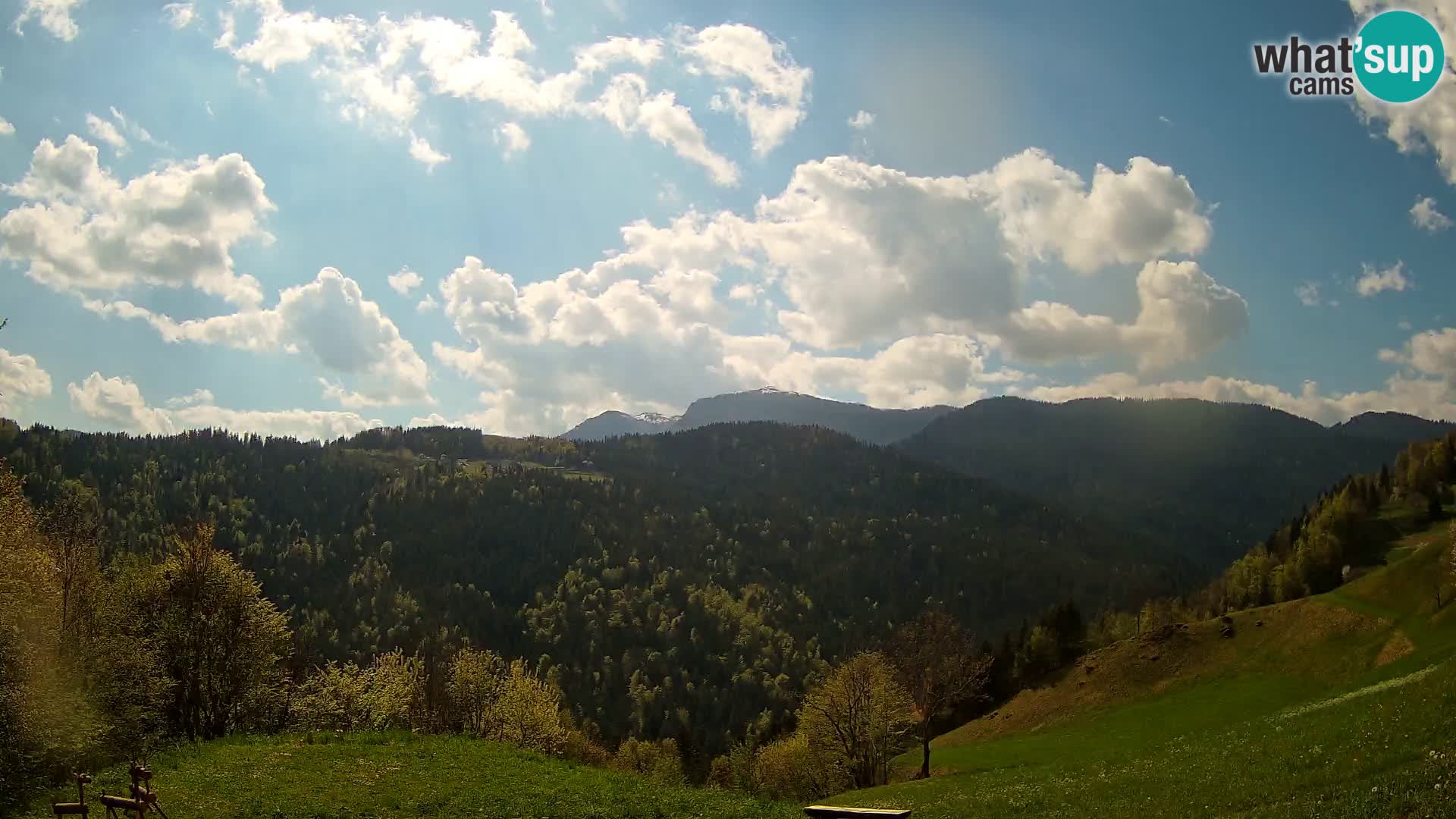 Webcam Brunarica Dražgoše – Vista live sul Ratitovec (1666 m)