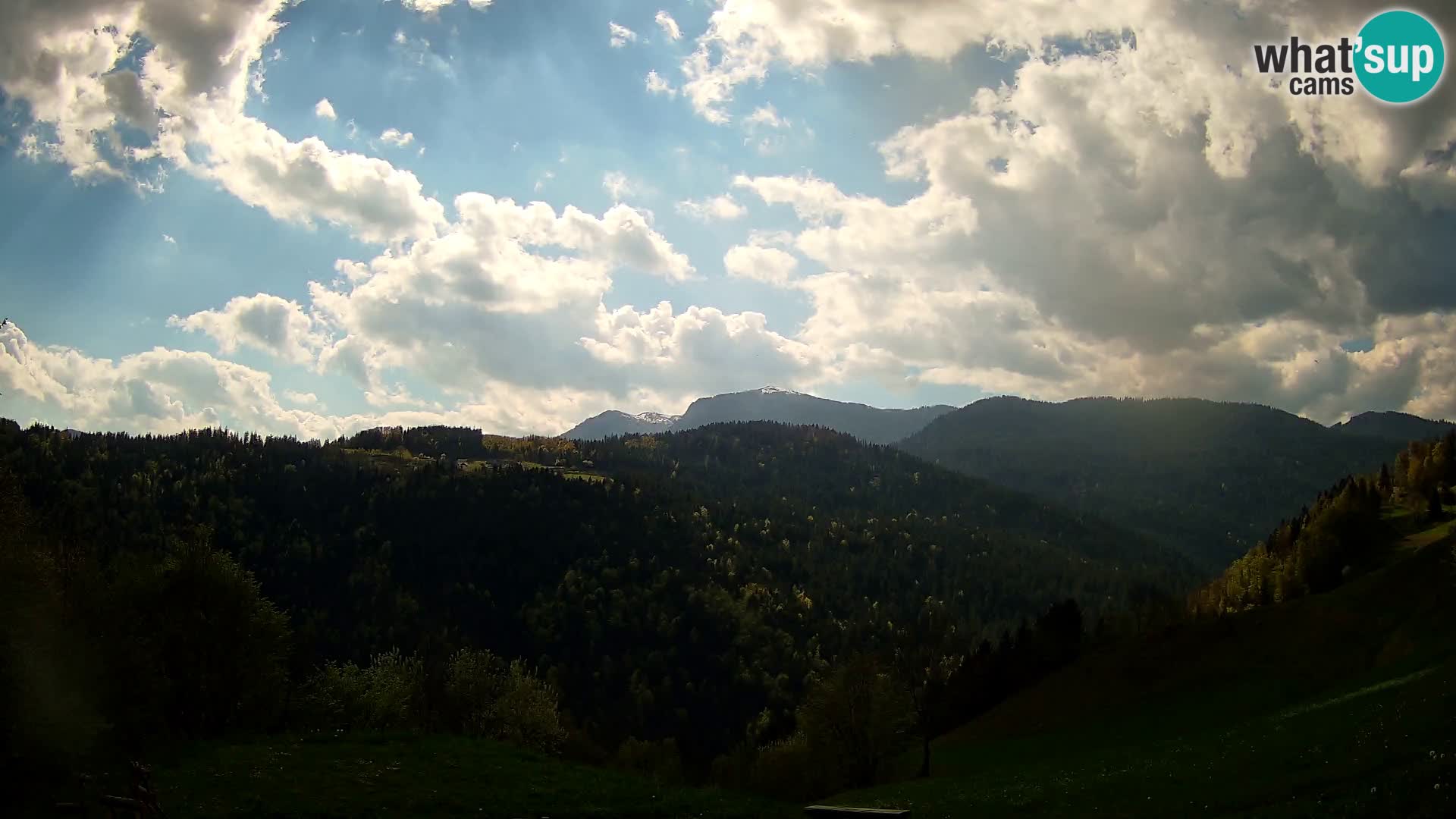 Webcam Brunarica Dražgoše – Live View of Ratitovec (1666 m)