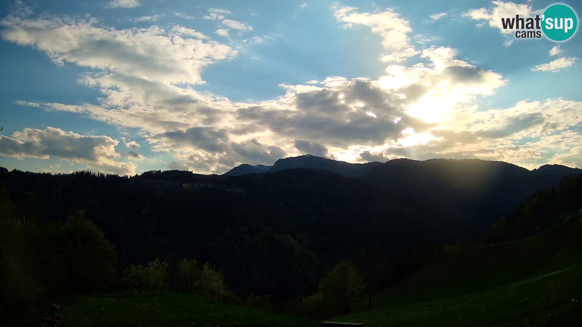 Webcam Brunarica Dražgoše – Vista live sul Ratitovec (1666 m)