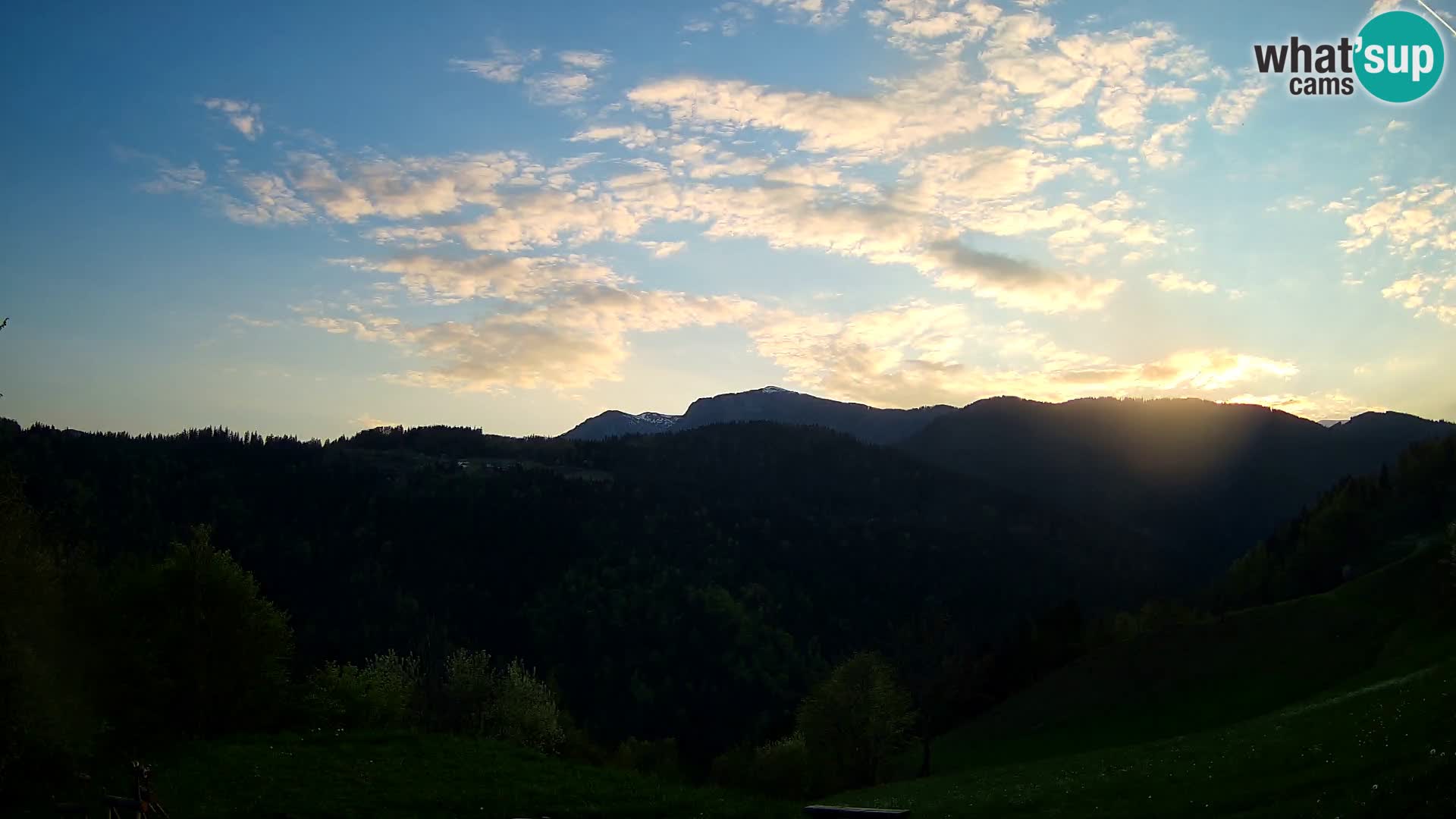 Webcam Brunarica Dražgoše – Live View of Ratitovec (1666 m)