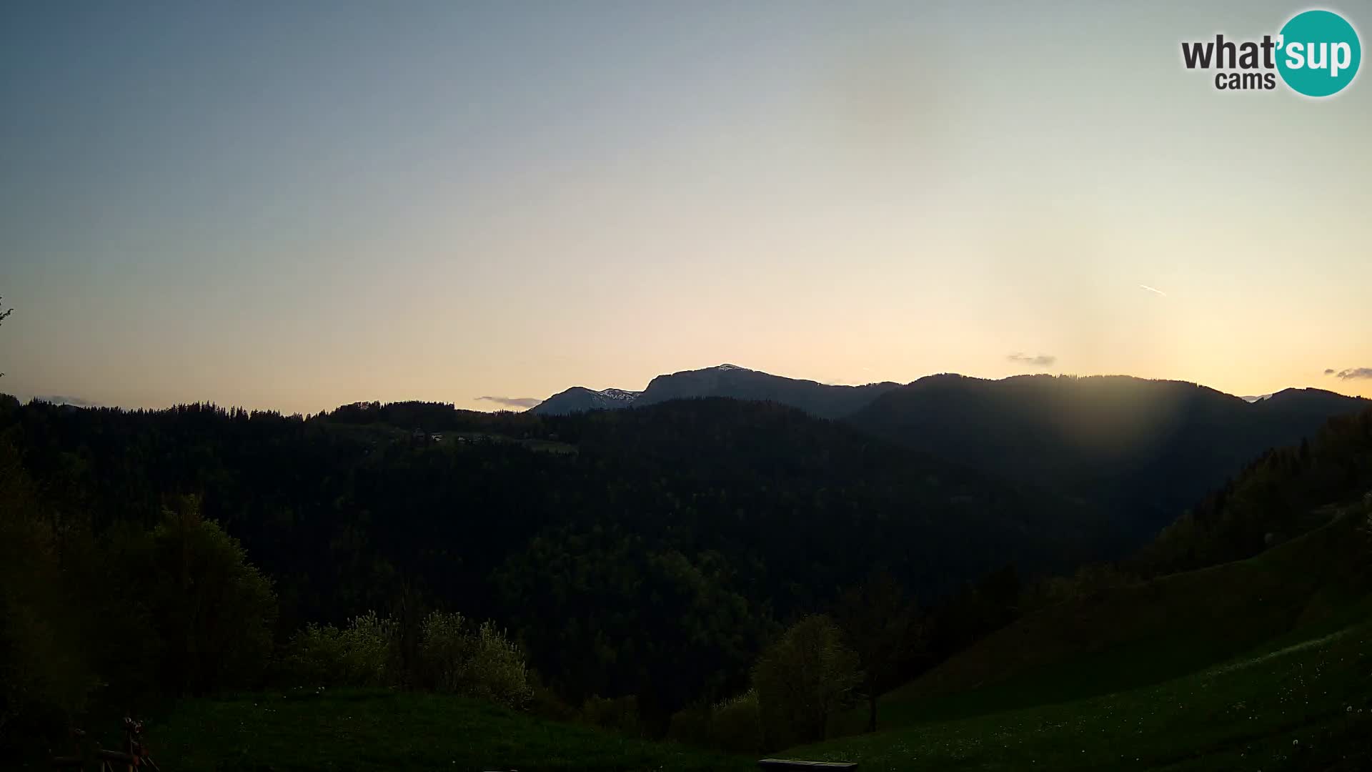 Spletna kamera Brunarica Dražgoše – Pogled v živo na Ratitovec (1666 m)