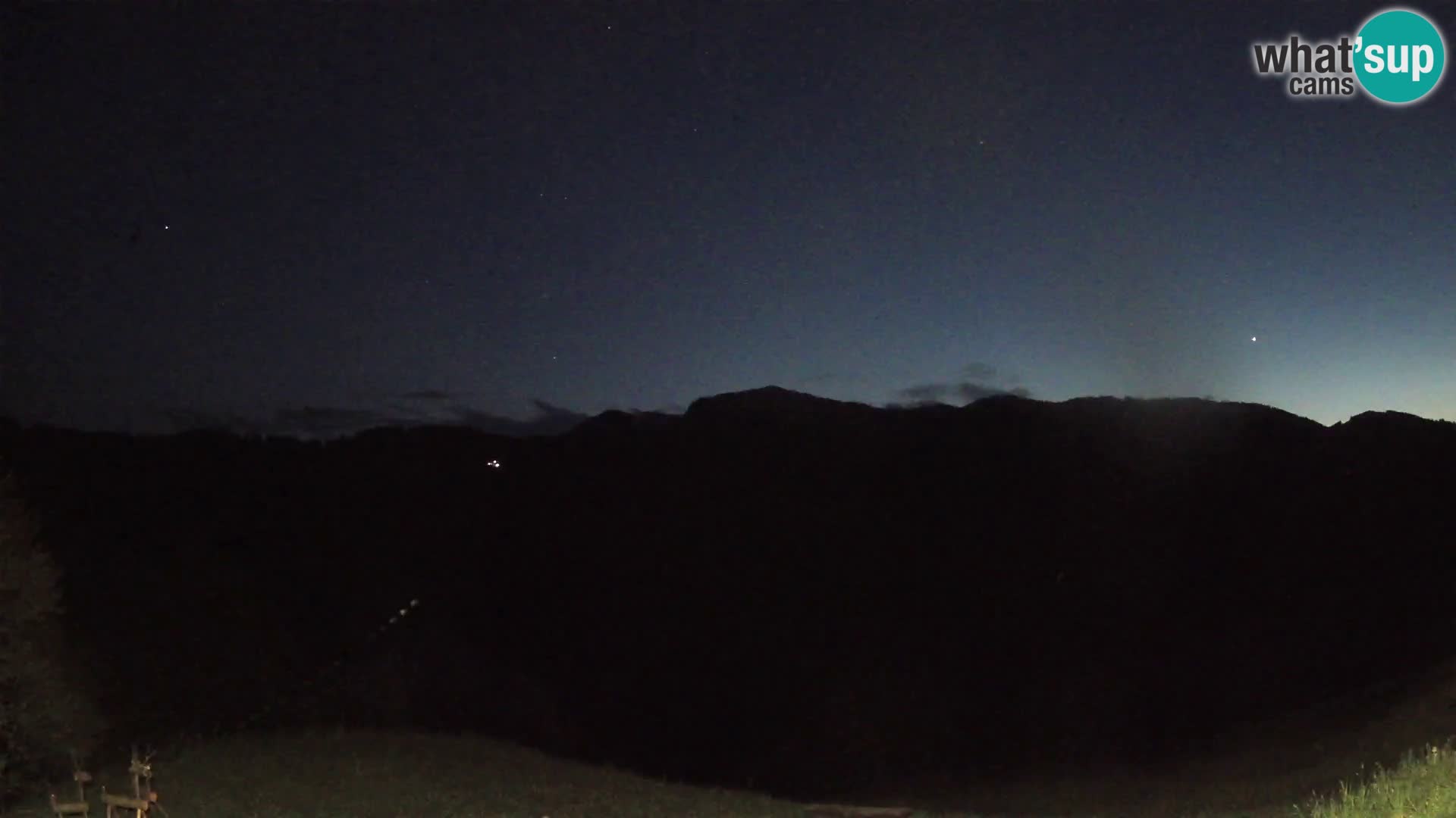 Webcam Brunarica Dražgoše – Vista live sul Ratitovec (1666 m)