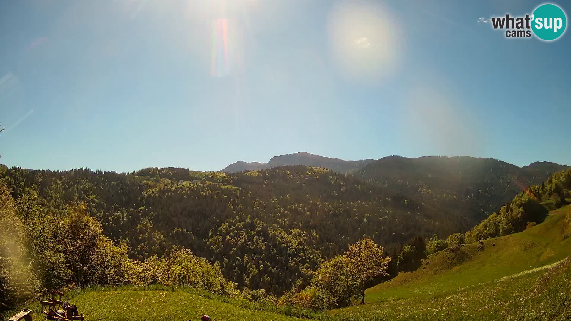 Webcam Brunarica Dražgoše – Live View of Ratitovec (1666 m)