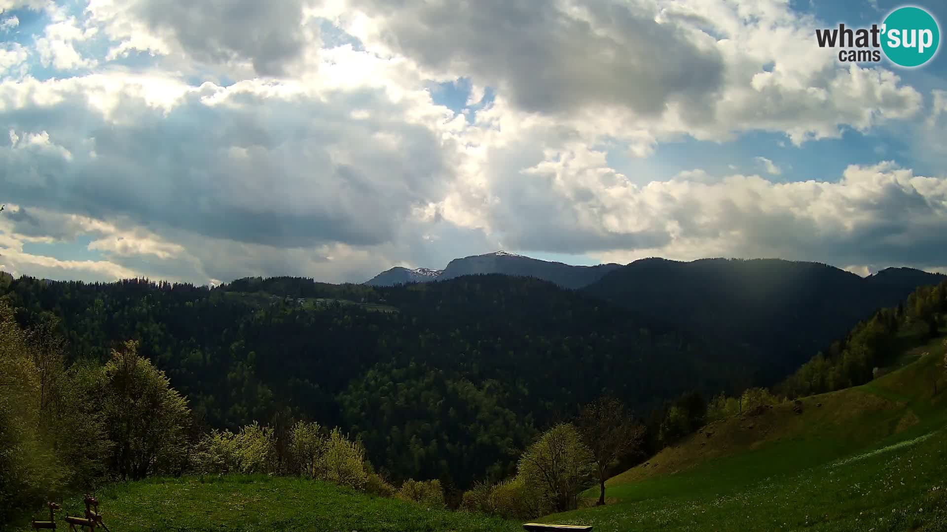 Webcam Brunarica Dražgoše – Liveblick auf Ratitovec (1666 m)