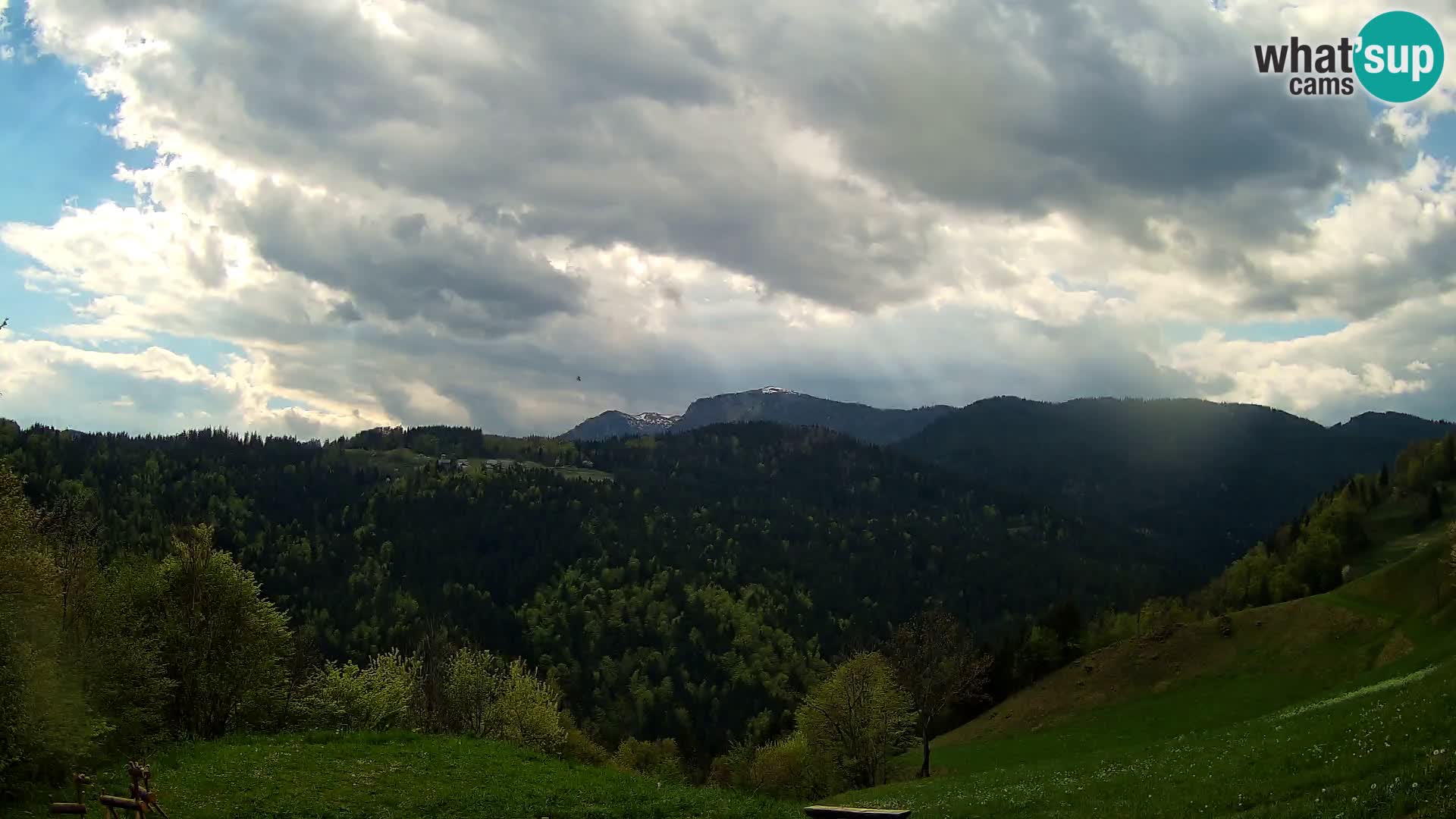 Webcam Brunarica Dražgoše – Liveblick auf Ratitovec (1666 m)